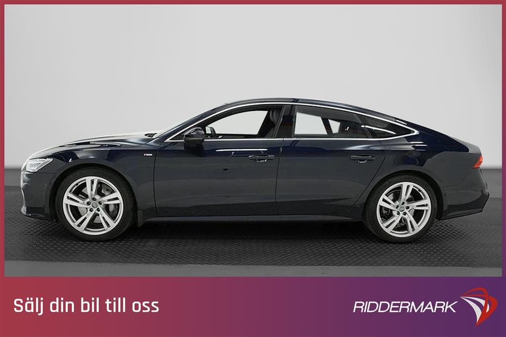 Audi A7 55 TFSI 340hk S-Line Matrix Cockpit Luftfjädringexteriör