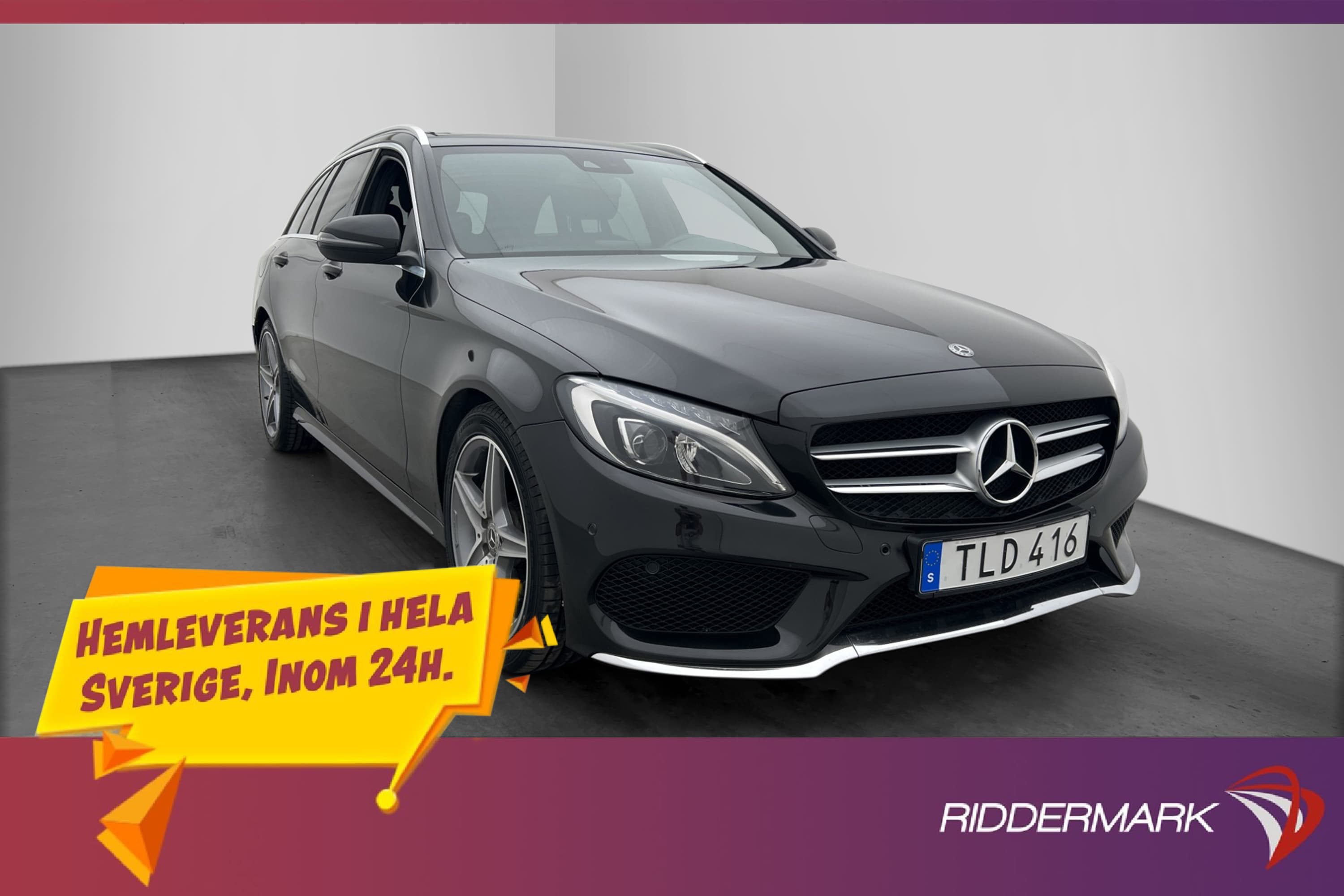 Mercedes-Benz C 220 d AMG Burmester Pano Skinn Kamera Drag