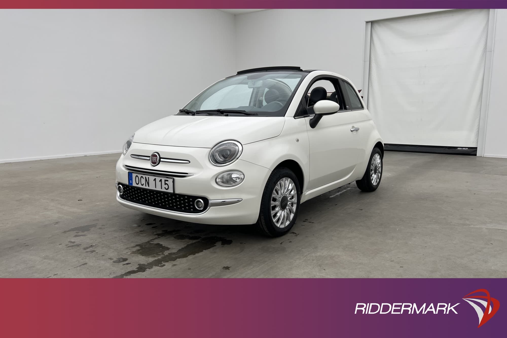 Fiat 500C 1.2 8V 69hk Lounge Halvskinn Bluetooth
