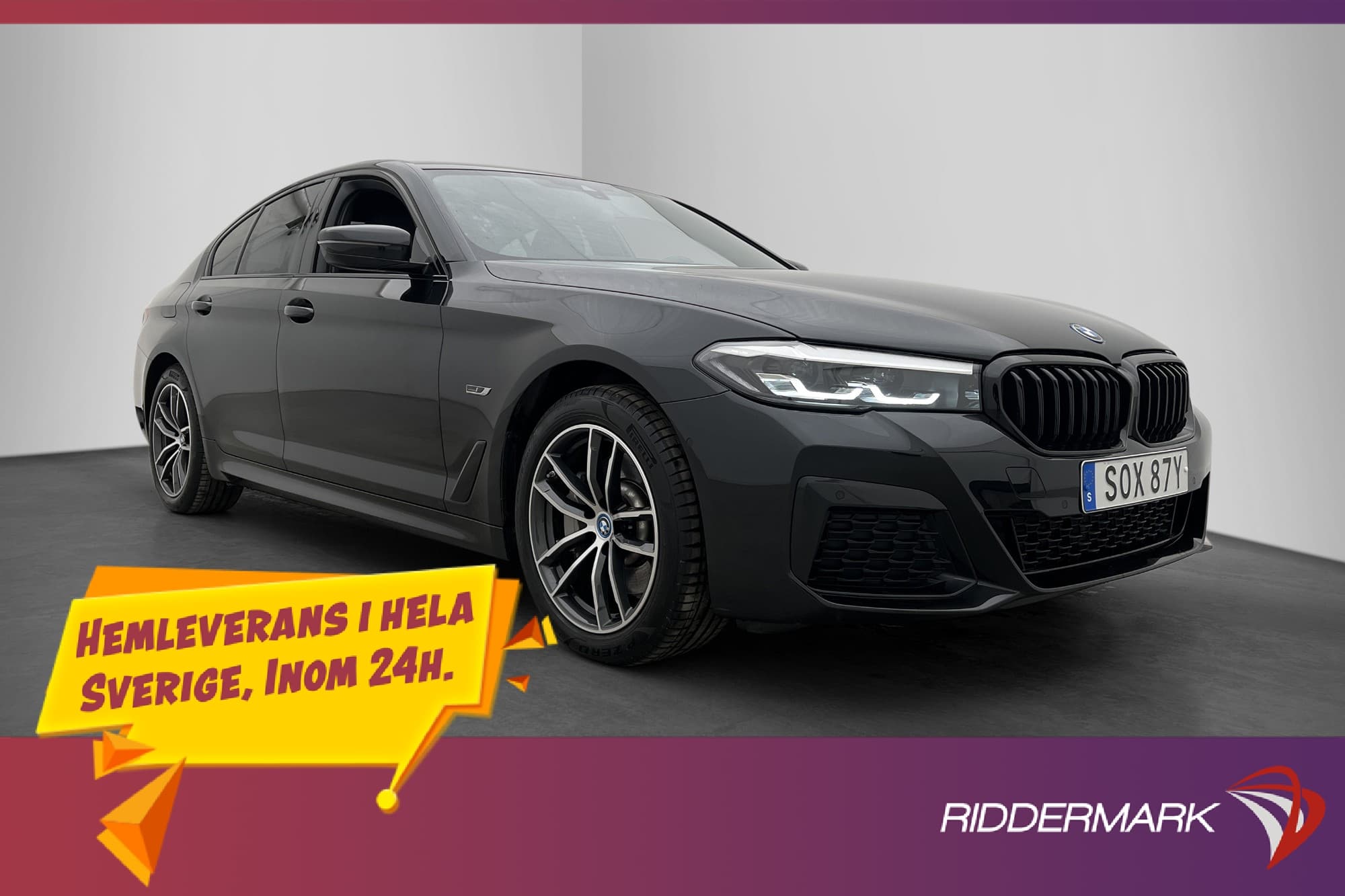 BMW 530e M Sport Läder Shadow Ambient Värm CarPlay Drag