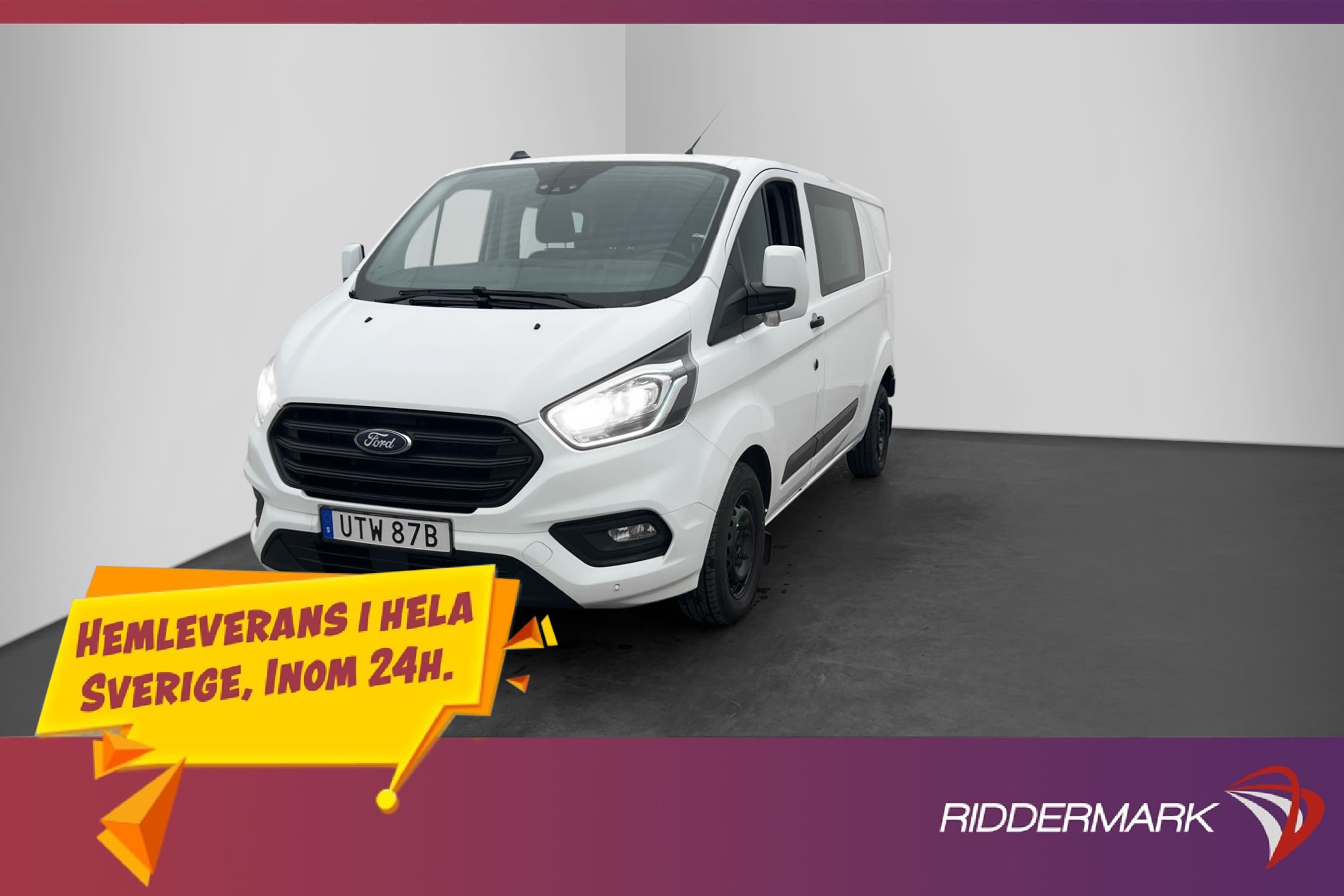 Ford Transit Custom CrewVan L2 Värmare Drag B-Kamera 6-Sits