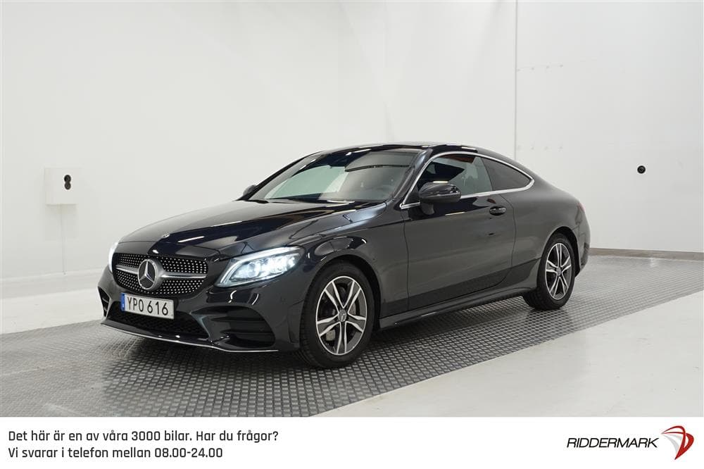 Mercedes-Benz C 220 d Coupé 194hk AMG Pano Burmester Cockpitexteriör