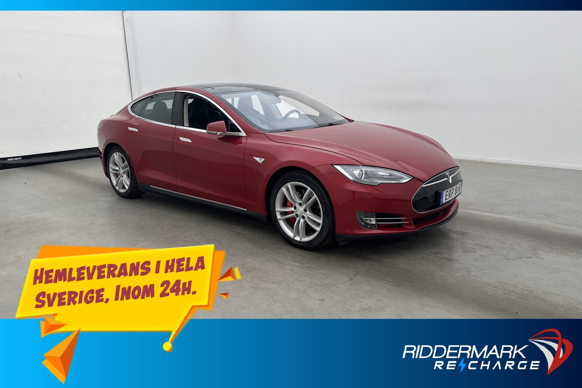 Tesla Model S P85D Luftfjädring Kolfiber Panorama Sv.Såld