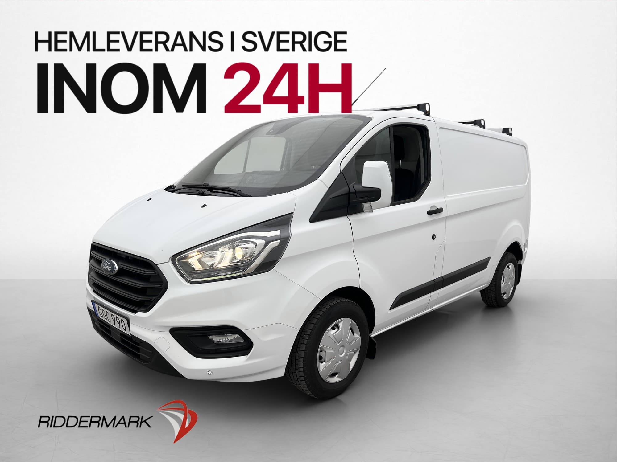 Ford Transit Custom 280 Värmare Dragkrok 3-Sits PDC Takräcke