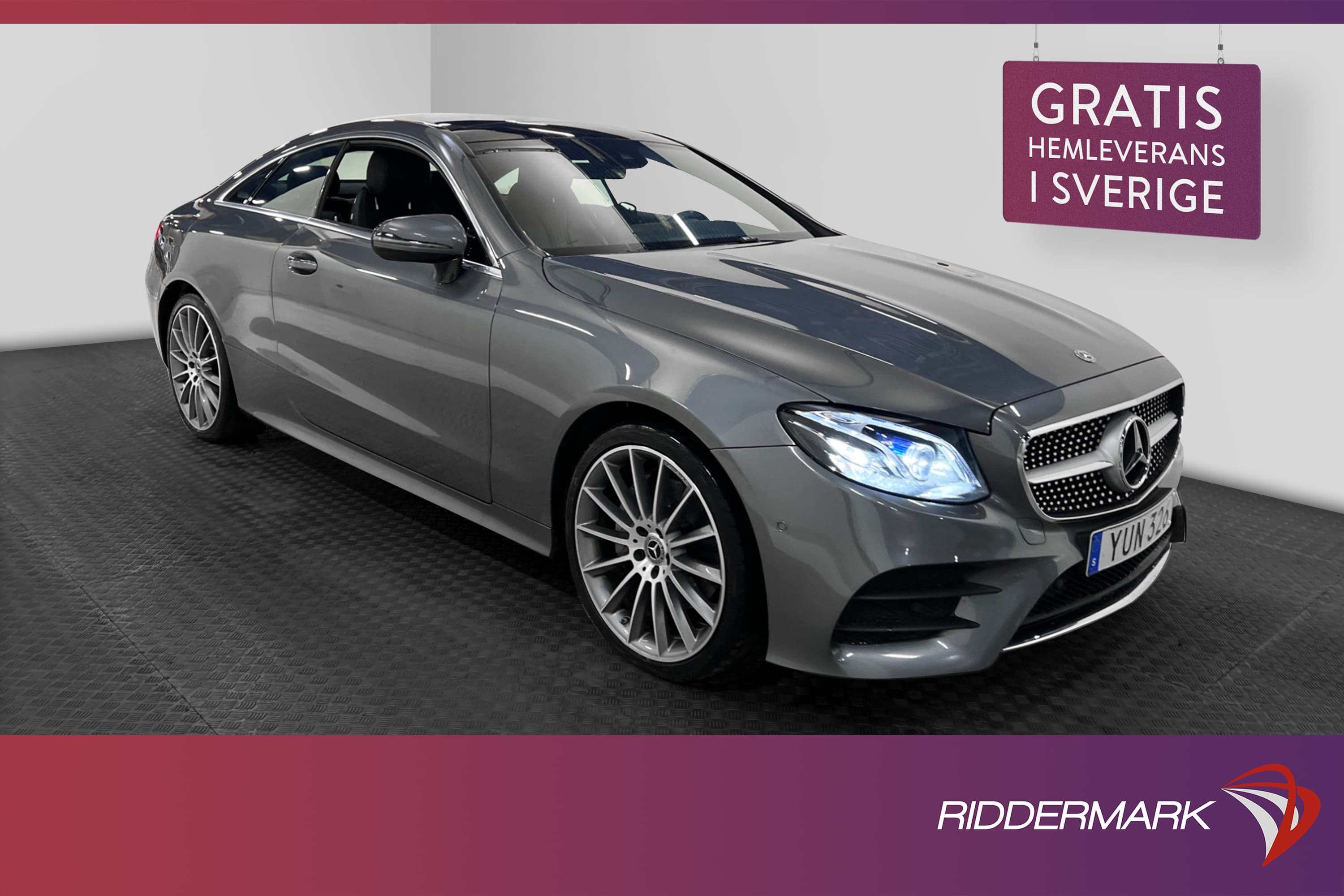 Mercedes-Benz E 220 d Coupé 4M AMG Pano Kamera Värmare Skinn