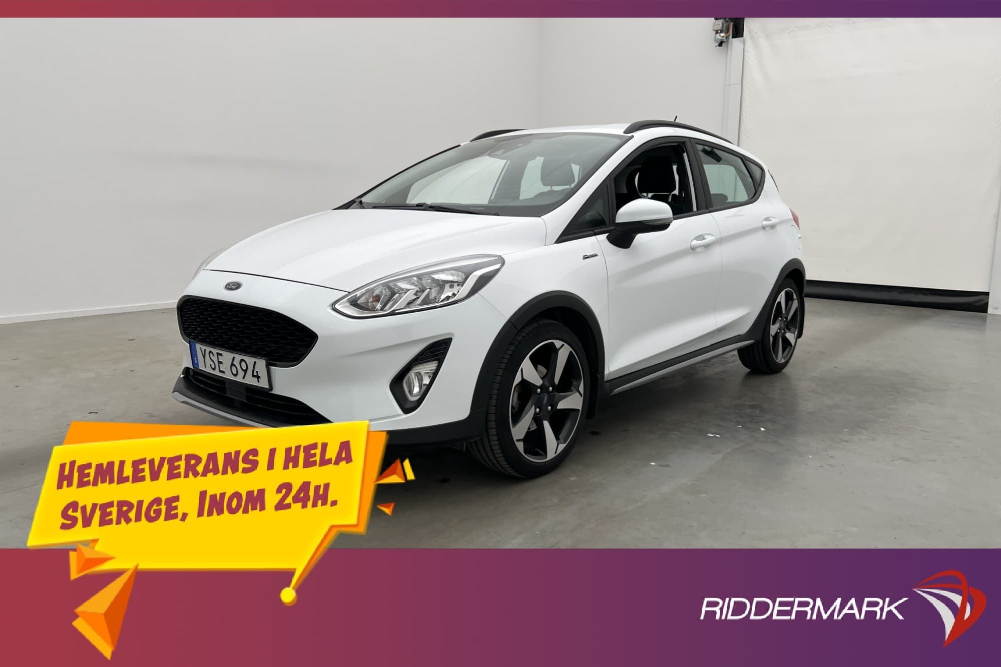 Ford Fiesta Active EcoBoost 100hk Värmare Navi CarPlay Drag