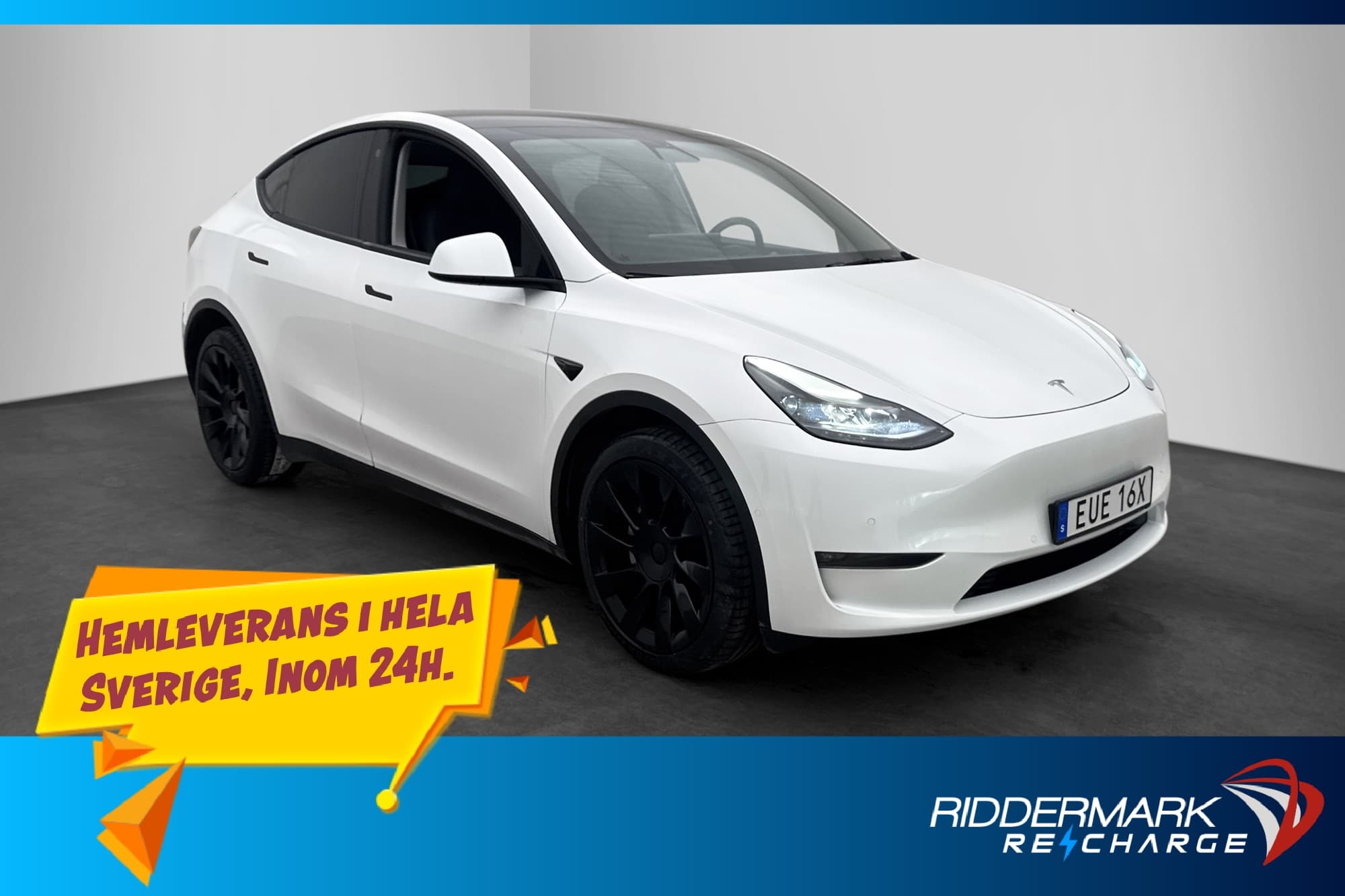Tesla Model Y Long Range AWD Pano Kamera AP Drag Svensksåld