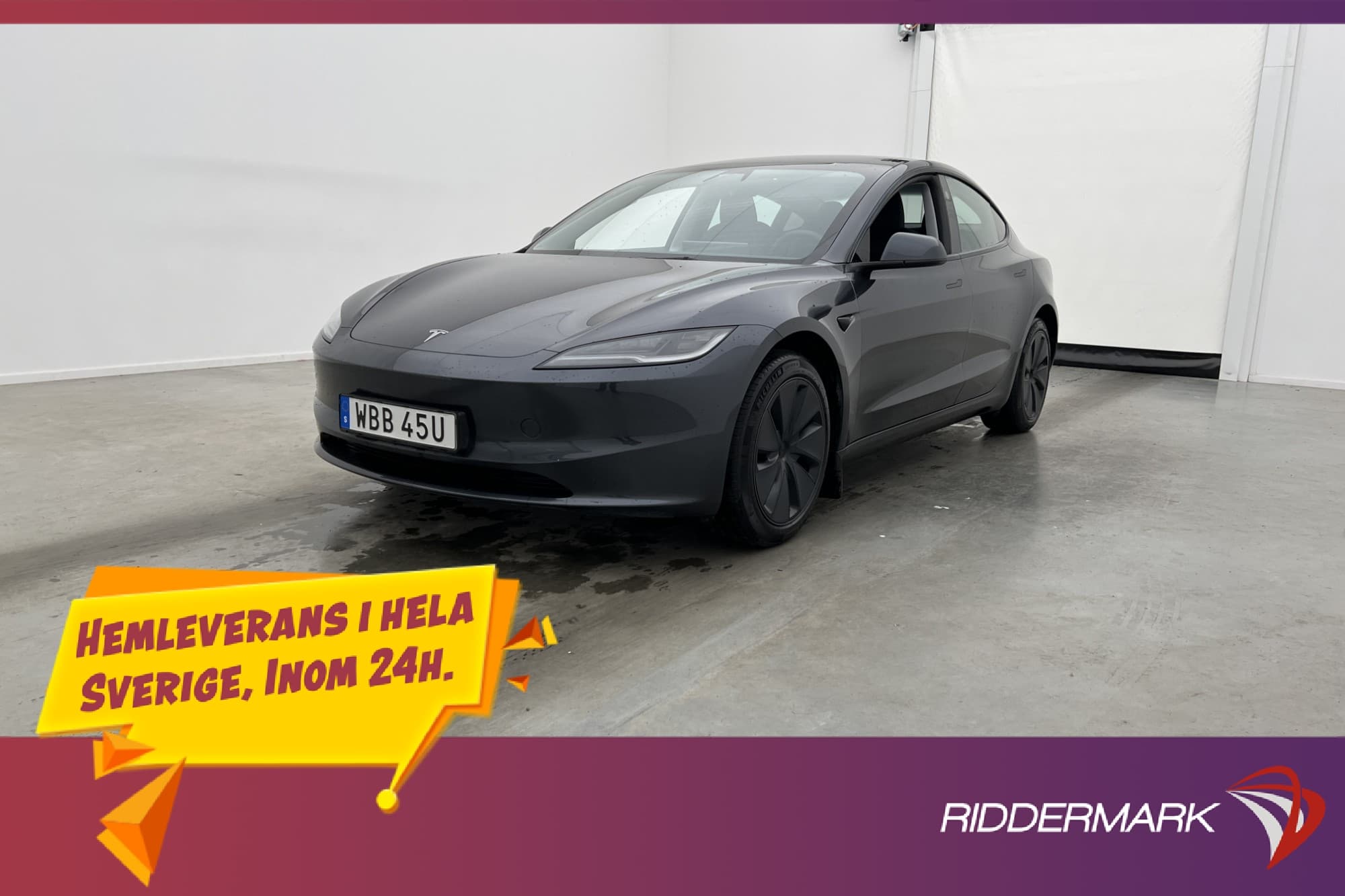 Tesla Model 3 Standard Range Autoopilot Pano Svensksåld