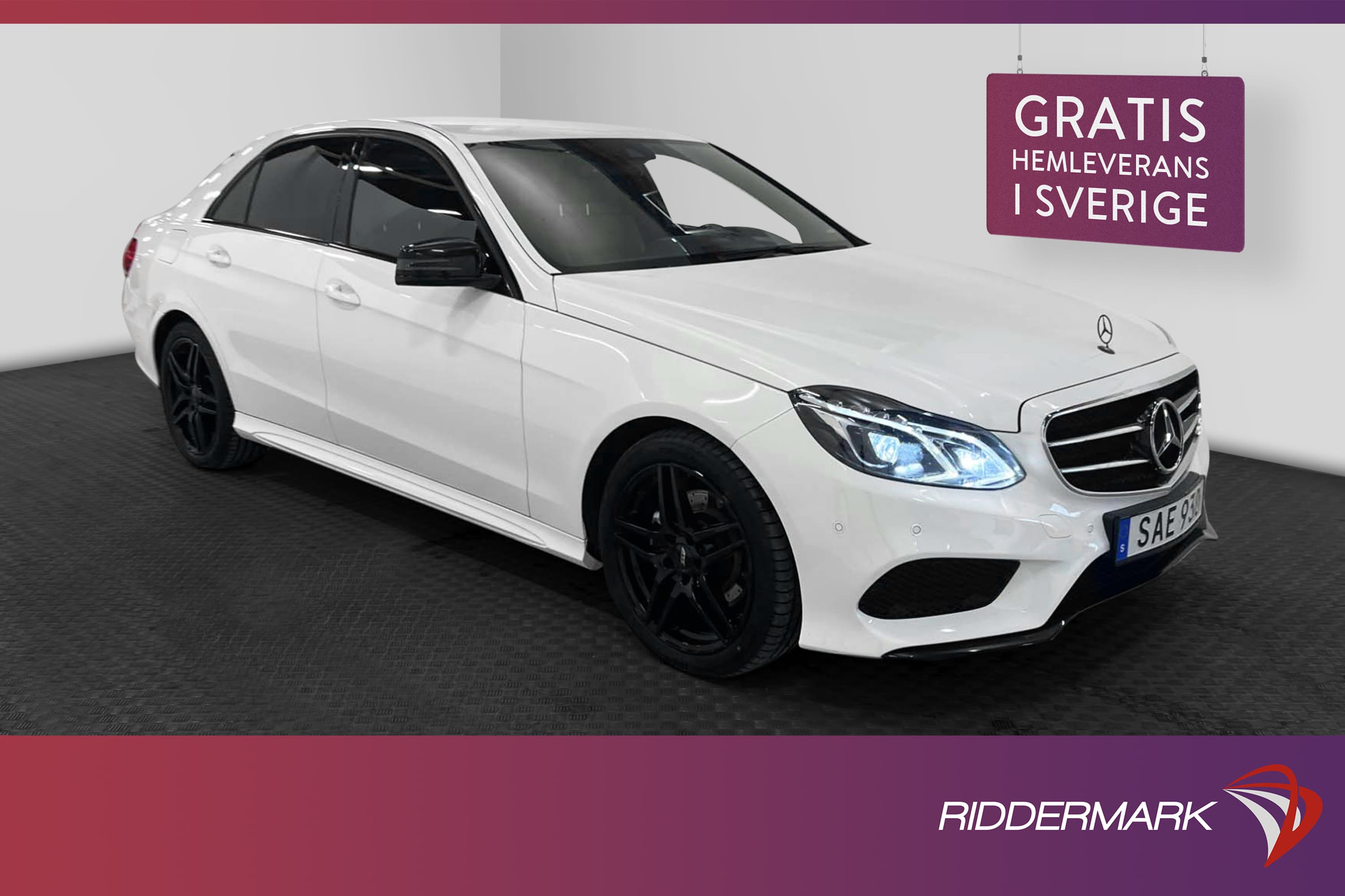 Mercedes-Benz E 220 4M 170hk AMG H/K Kamera Navi Night Drag