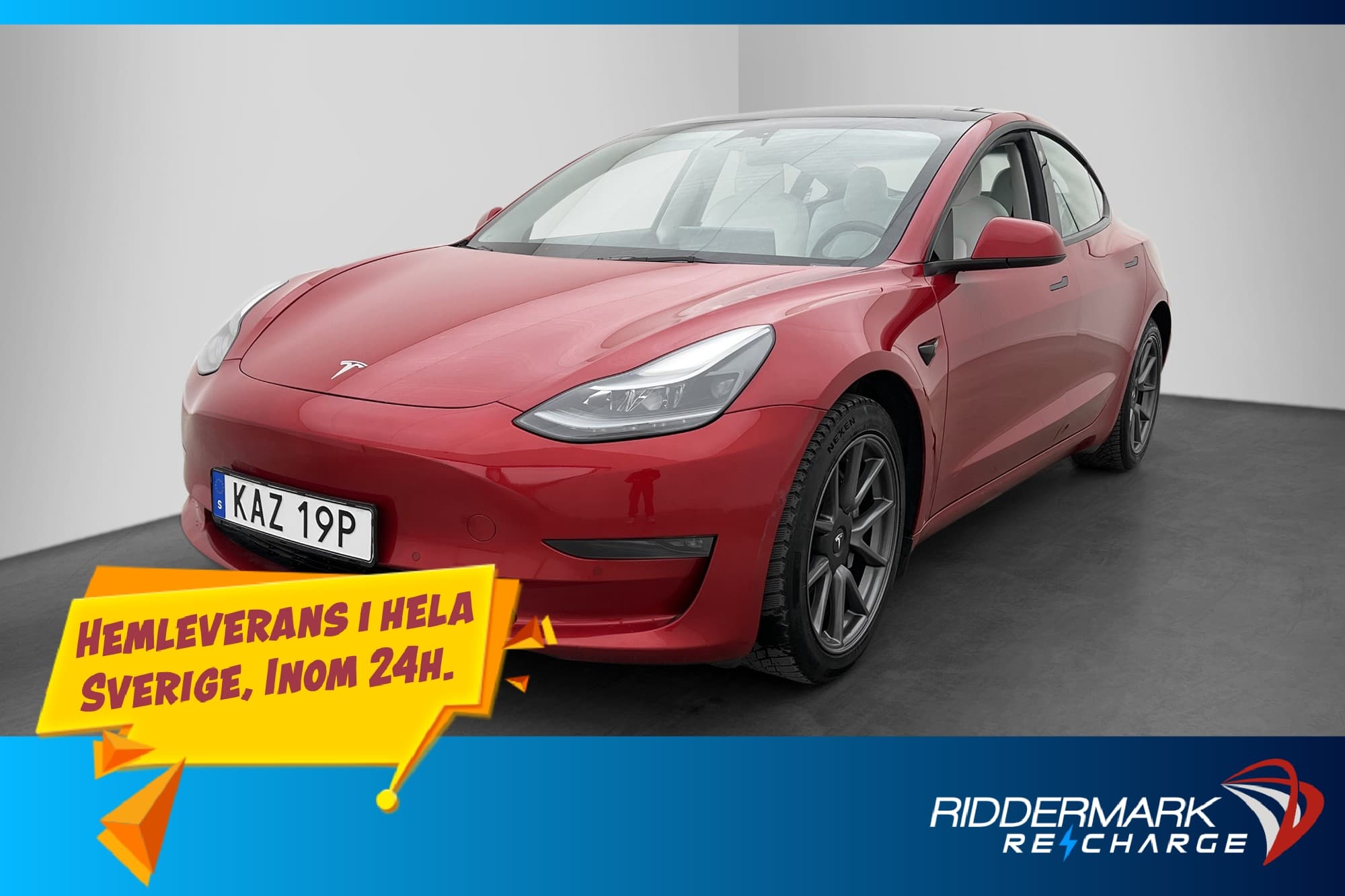 Tesla Model 3 Long Range AWD AP Ljus interiör Sv.Såld MOMS