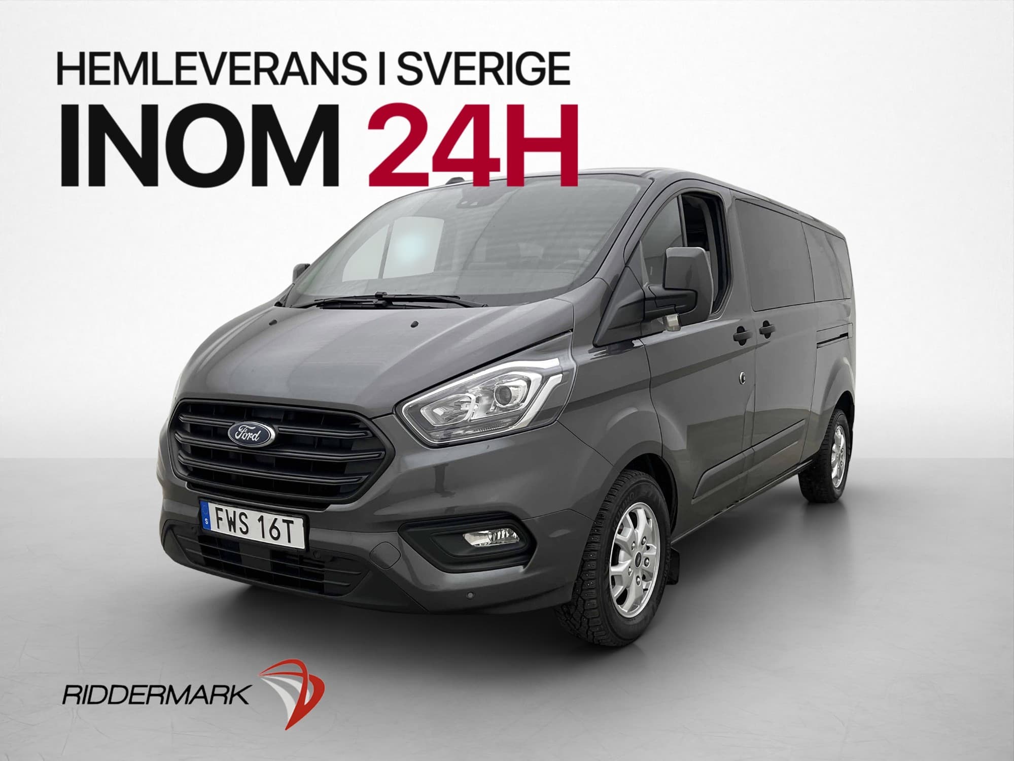 Ford Transit Custom Kombi Lång Värmare B-Kamera 9-Sits MOMS