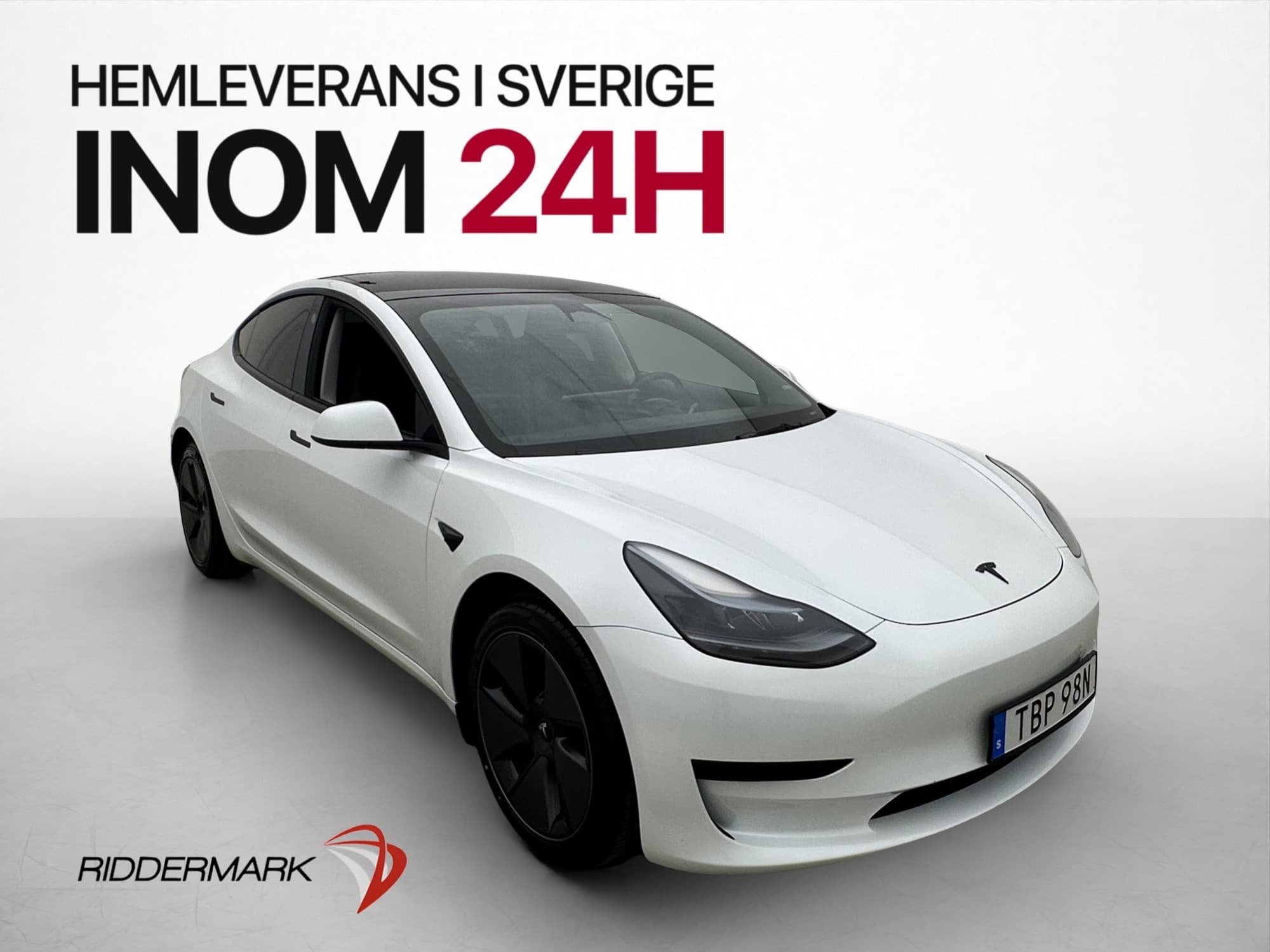 Tesla Model 3 Standard Range MOMS En-Brukare Autopilot