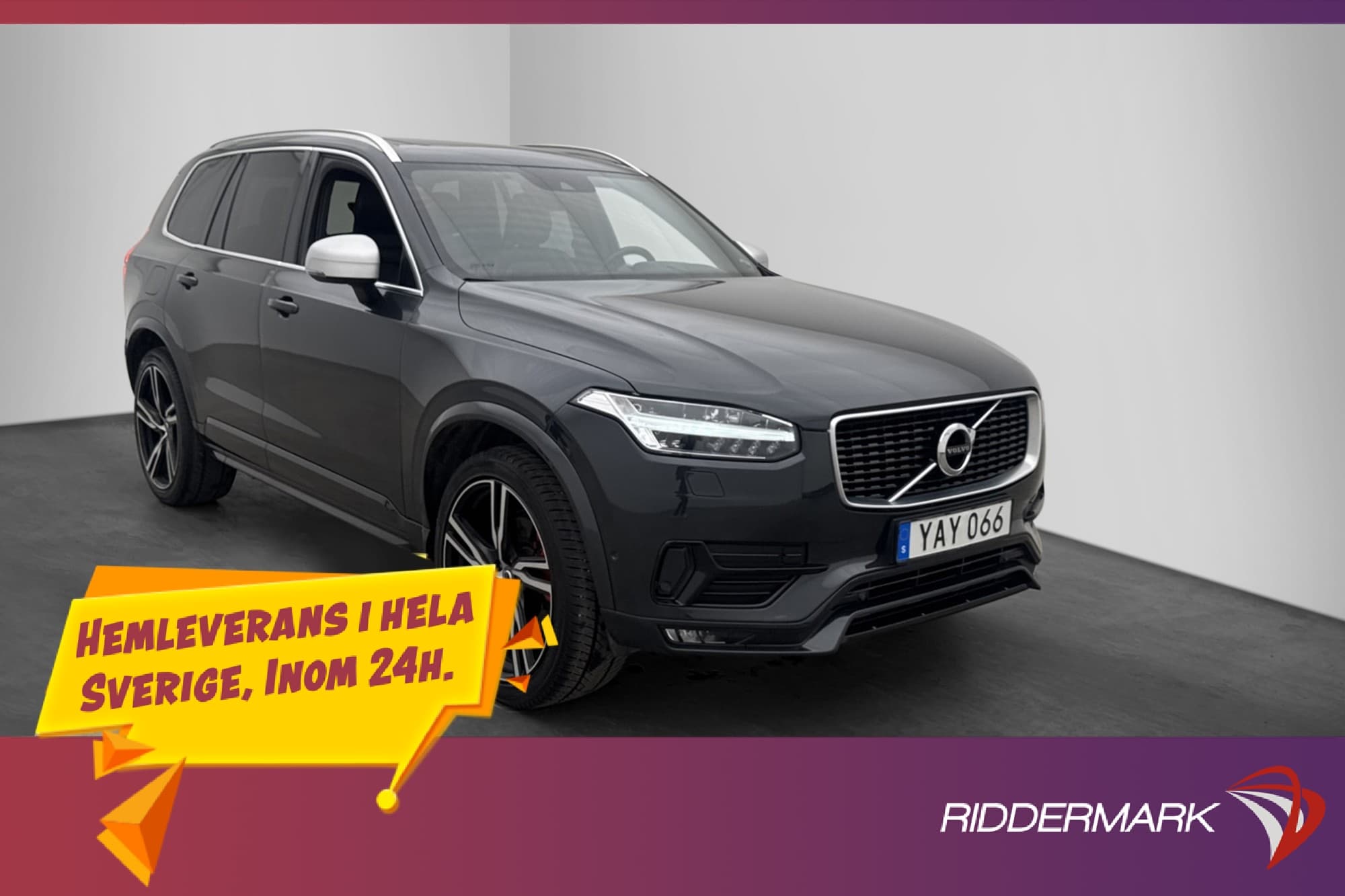 Volvo XC90 D5 AWD R-Design 7-sits Pano B&W HUD Drag SE UTR