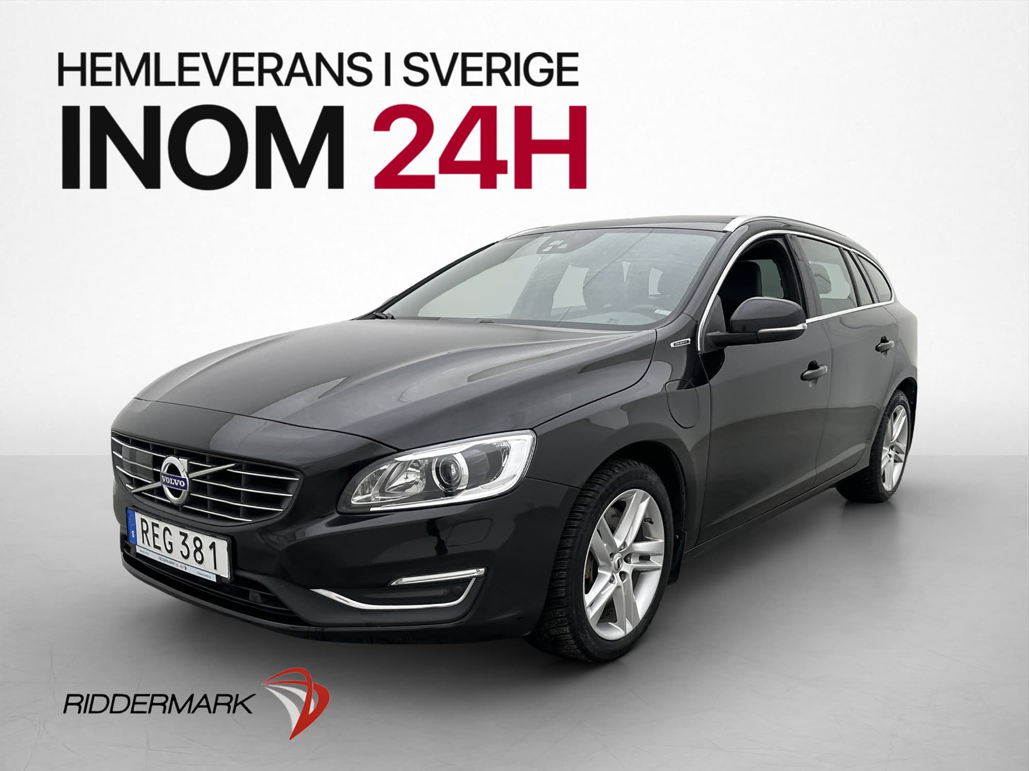 Volvo V60 D5 Plug-in AWD Summum VOC Värm Skinn Elstol Drag