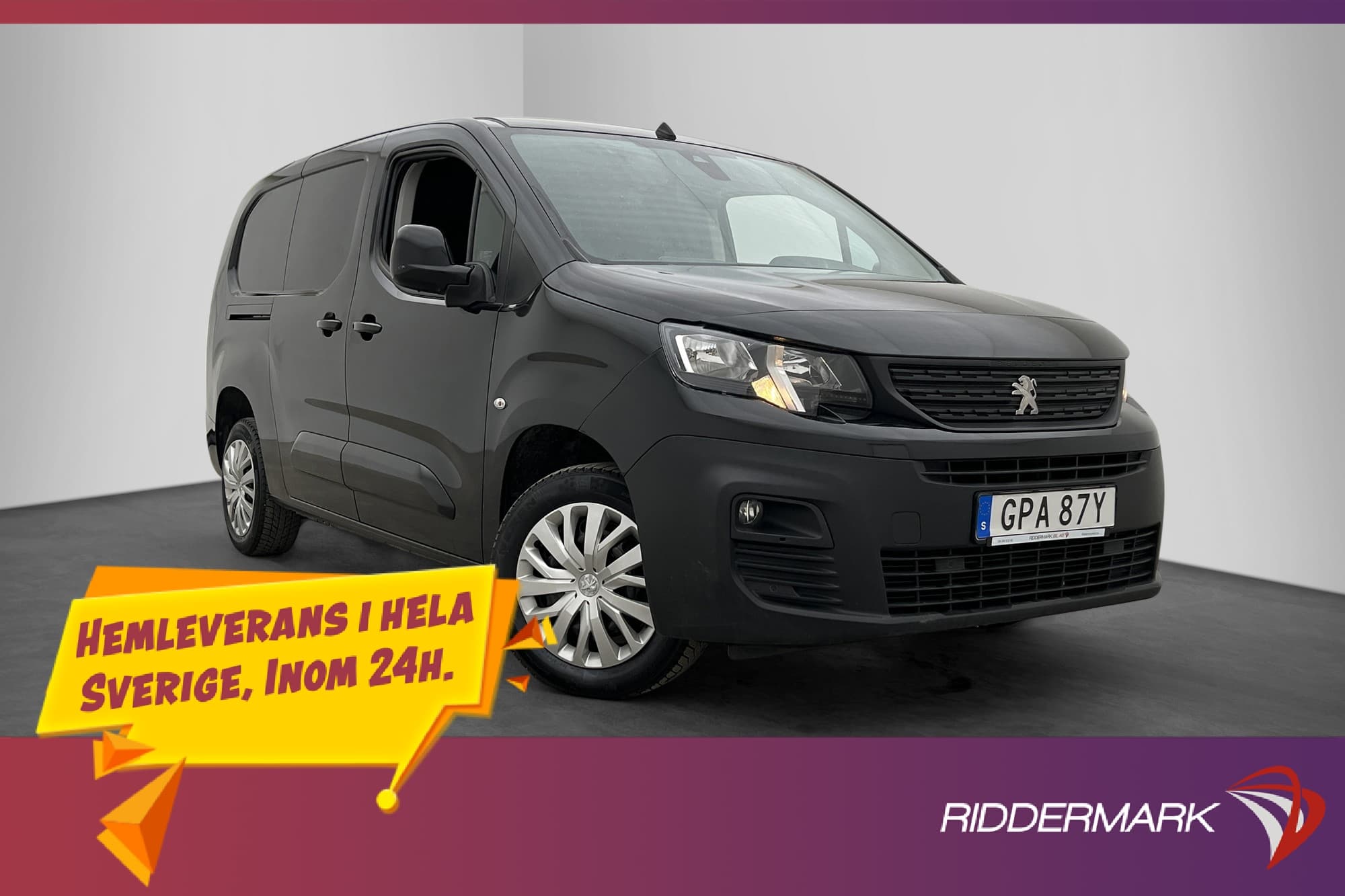 Peugeot Partner L2 Värmare Drag B-Kamera 3-Sit V-Inredd Moms