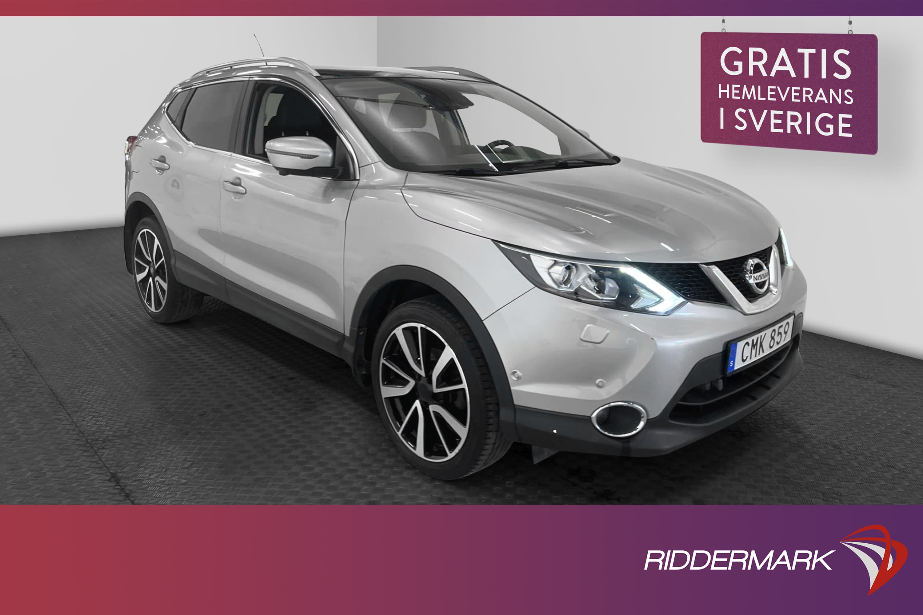 Nissan Qashqai DIG-T 115hk Tekna Pano 360° Värmare Navi Drag