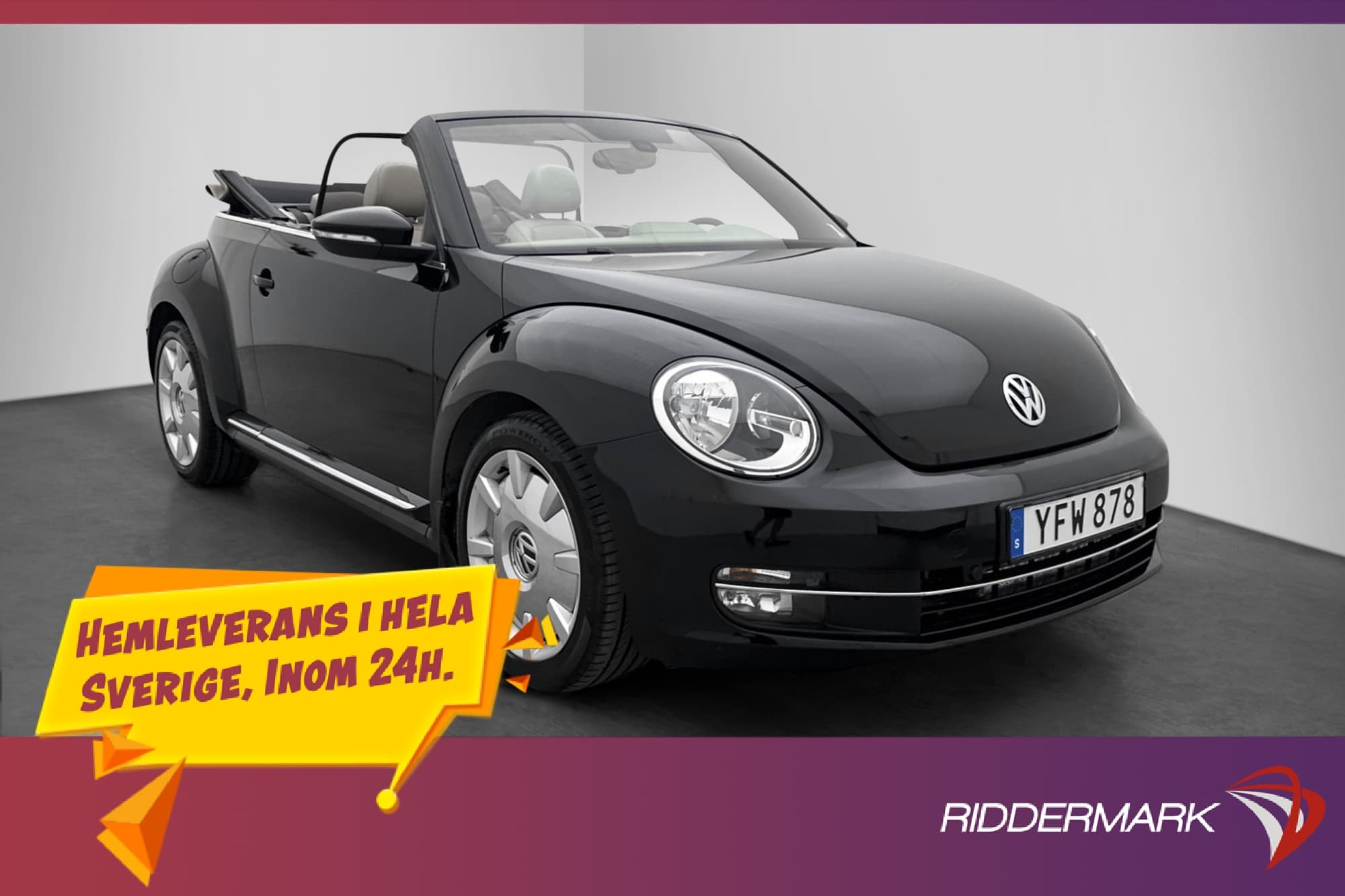 Volkswagen Beetle Cabriolet 1.2 TSI 105hk M&K-Värmare Skinn