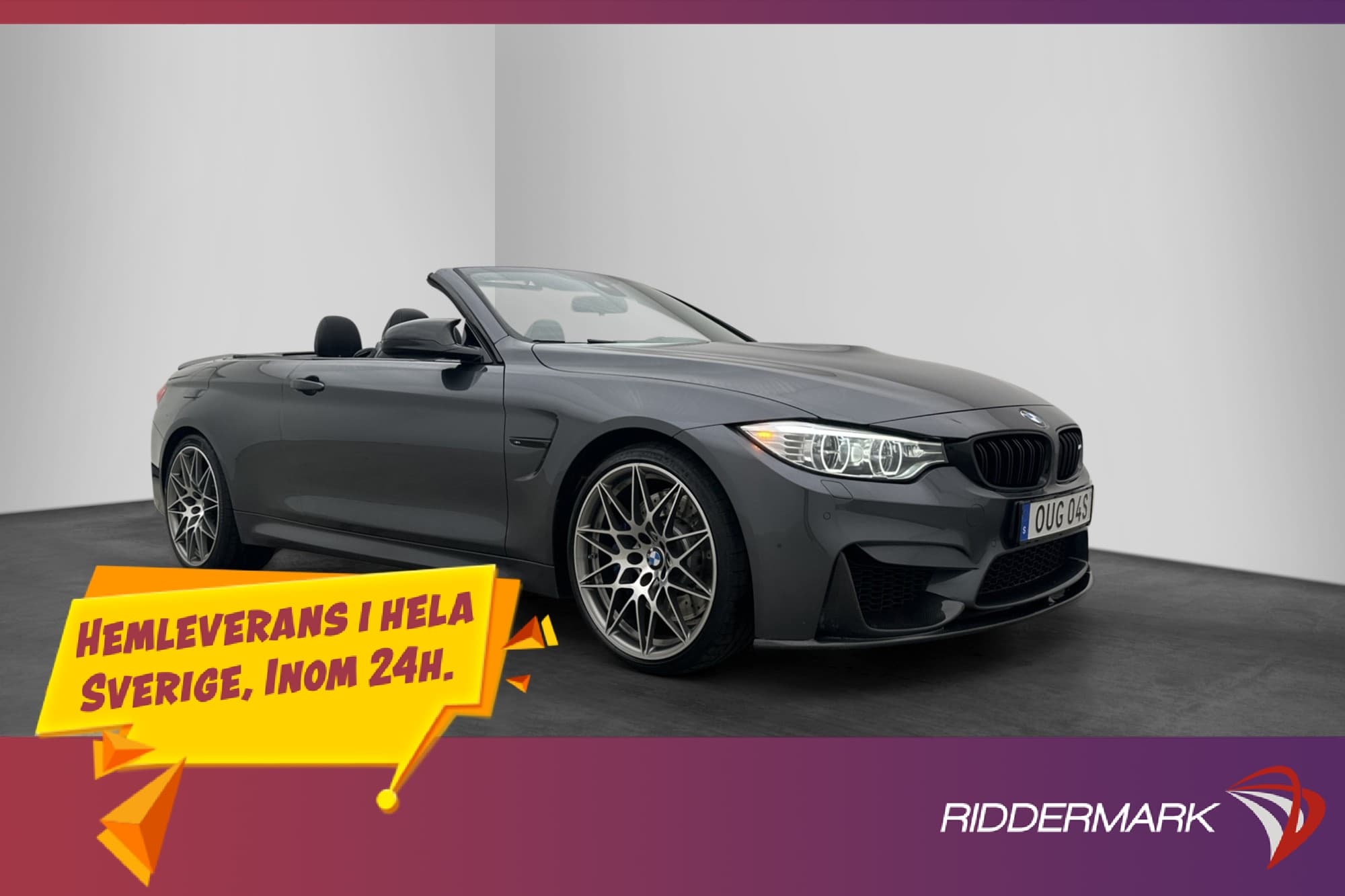 BMW M4 Competition Cab 450hk Navi H/K HUD Kamera Elstolar