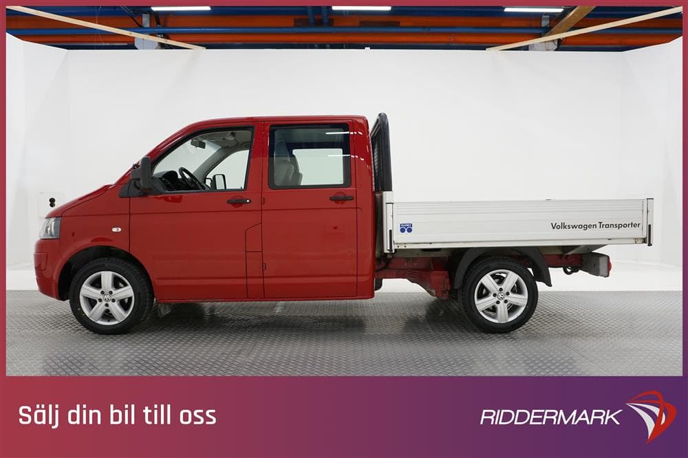 Volkswagen Transporter T5 2.0 180hk Flakbil 5sits Moms