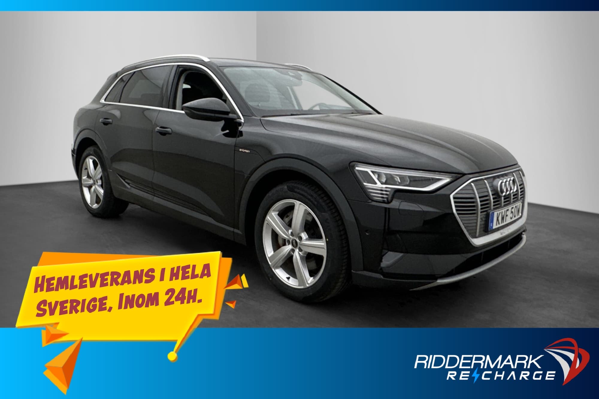 Audi E-tron 55 Q Luftfjädring Kamera Skinn Elstolar MOMS