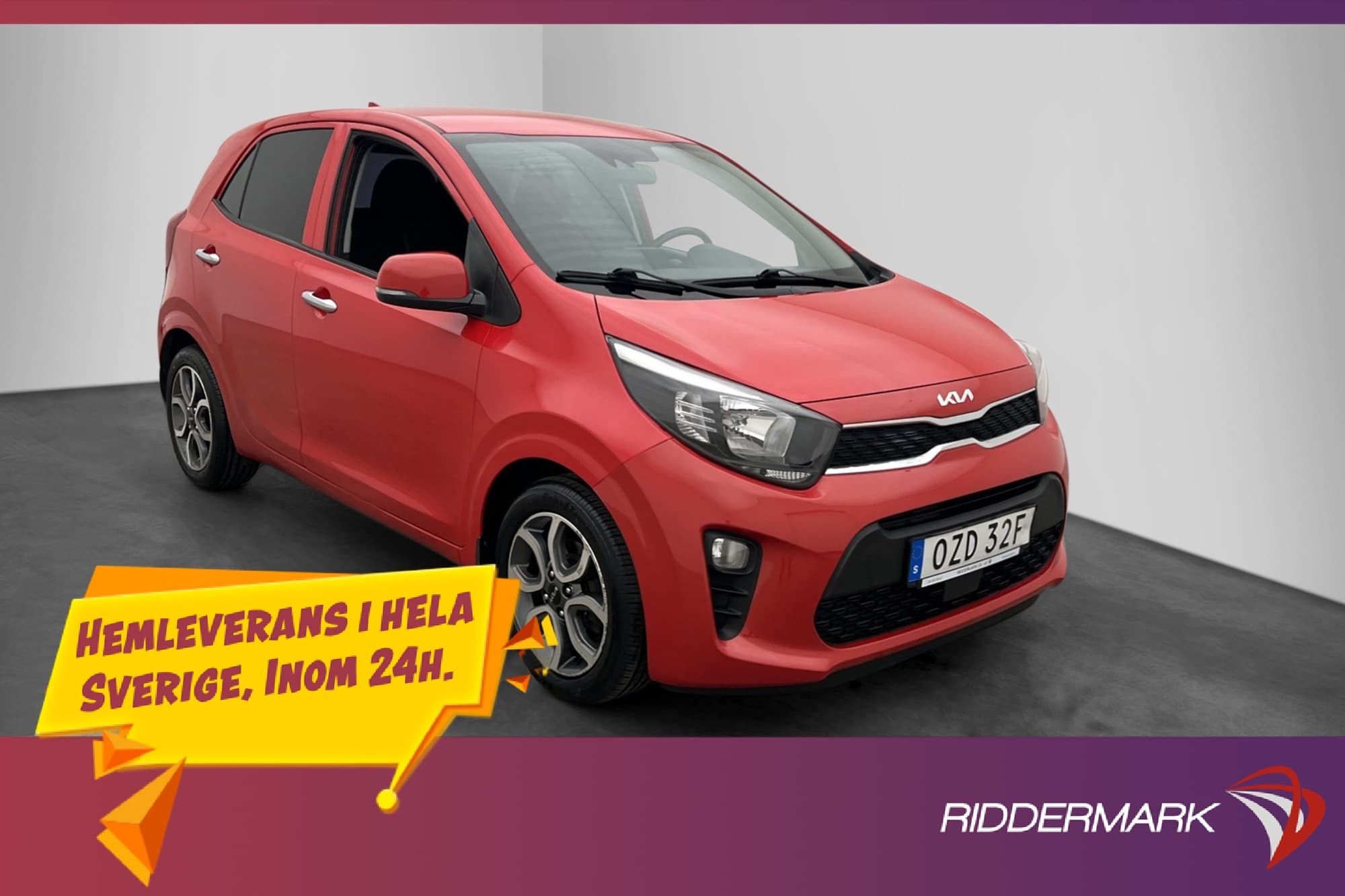 Kia Picanto 1.0 MPI 67hk Advance Kamera CarPlay Rattvärme