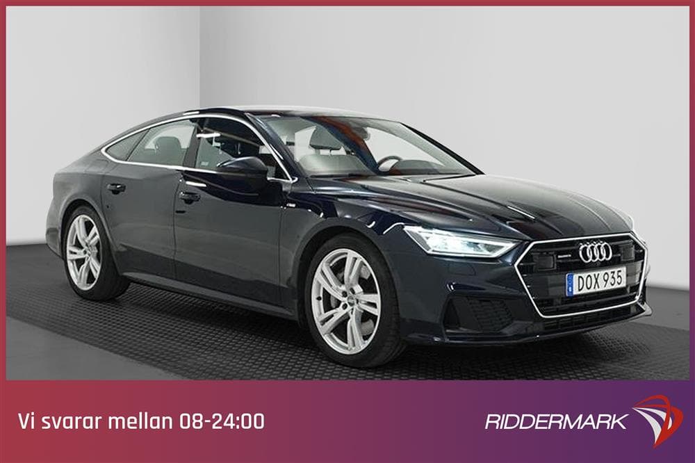 Audi A7 55 TFSI 340hk S-Line Matrix Cockpit Luftfjädringexteriör
