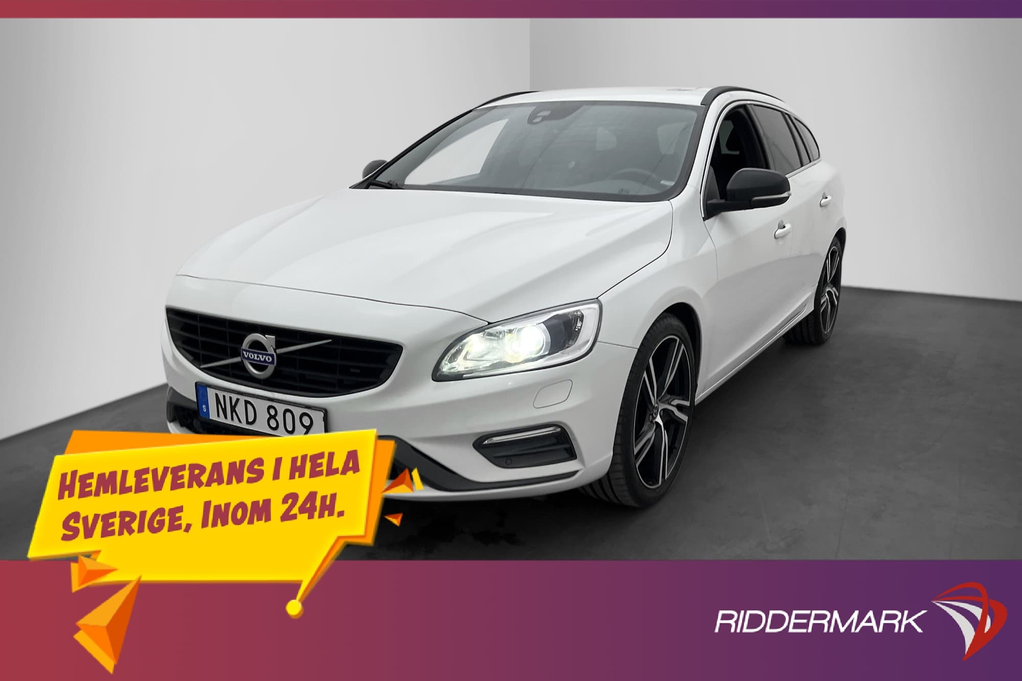 Volvo V60 D4 R-Design D-Värm Kamera Drag Skinn GPS Rattvärme