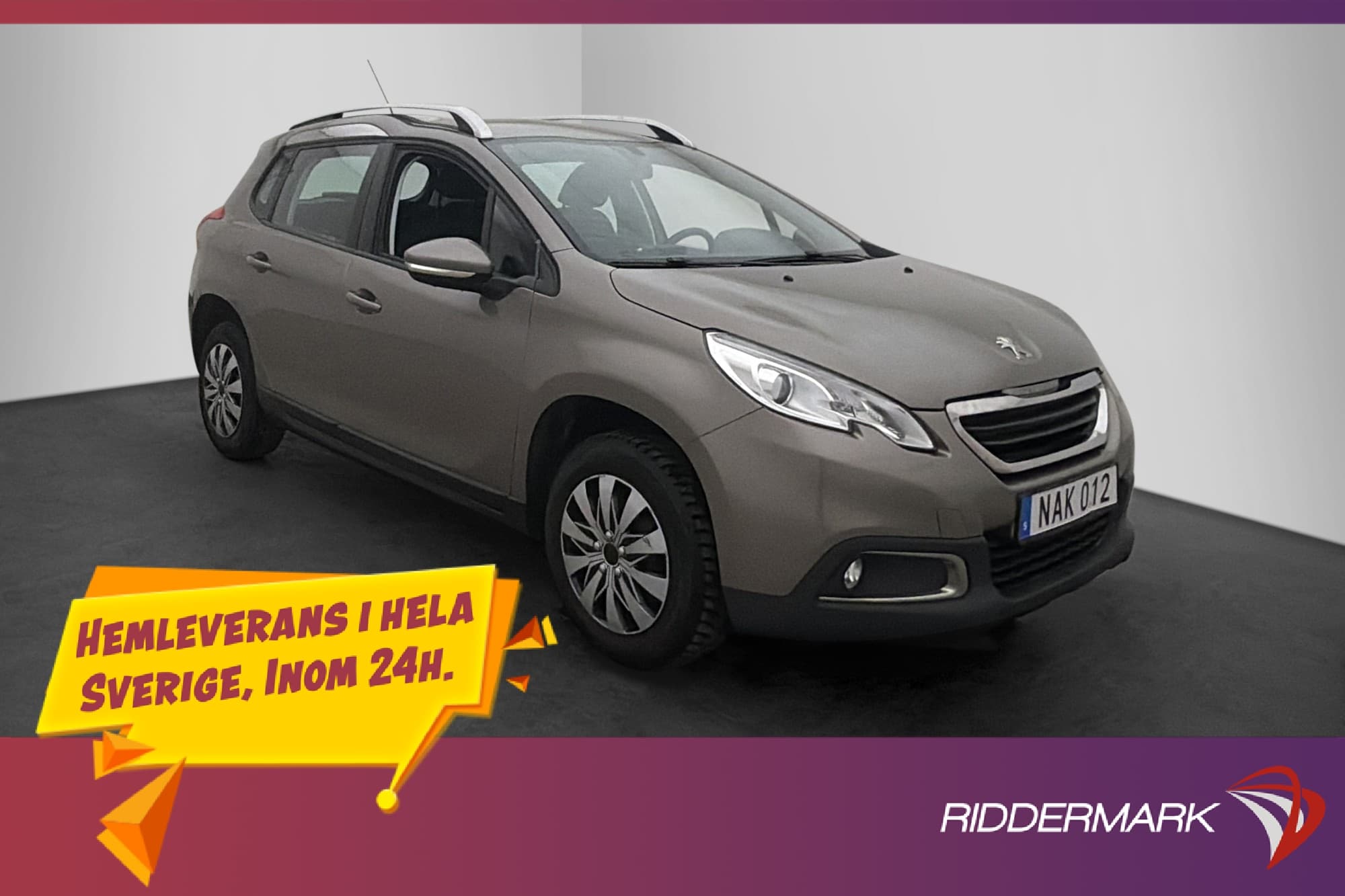 Peugeot 2008 1.2 VTi 82hk AC Farthållare Bluetooth Låg skatt