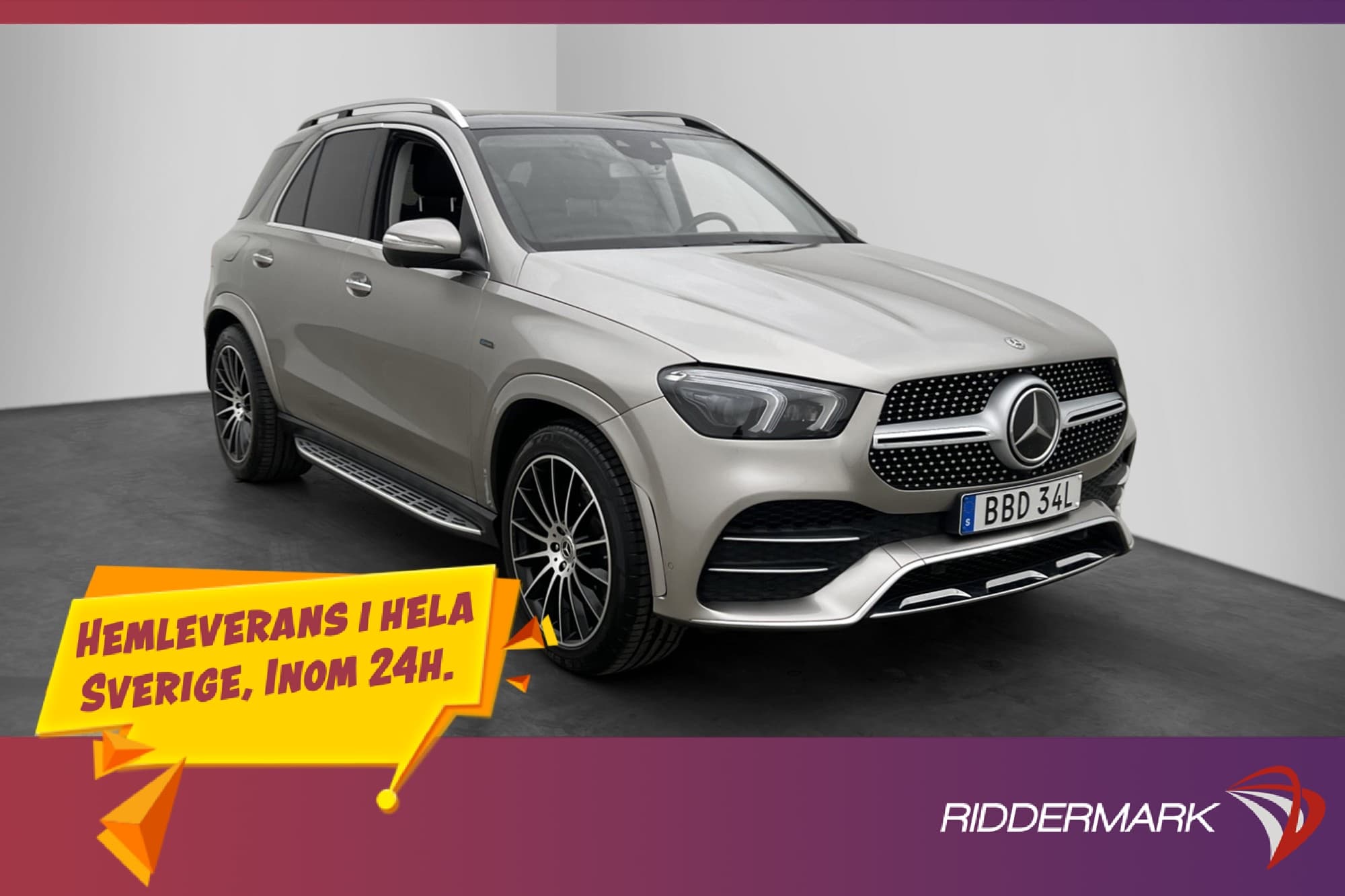 Mercedes-Benz GLE 350 de 4M 306hk AMG Värm Pano Airmatic 360