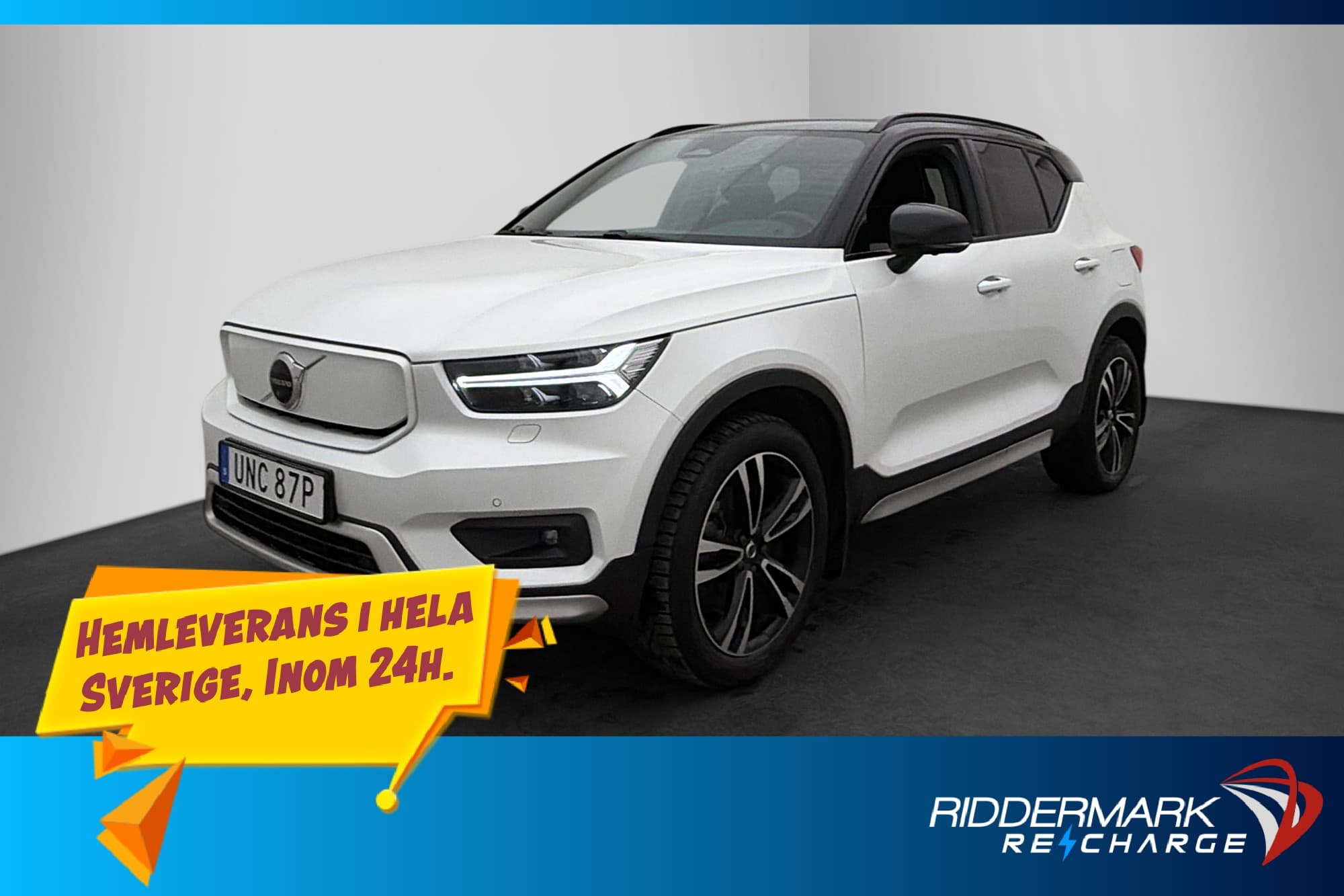 Volvo XC40 P8 AWD 408hk Värmare Pano H/K 360° Elstolar Drag