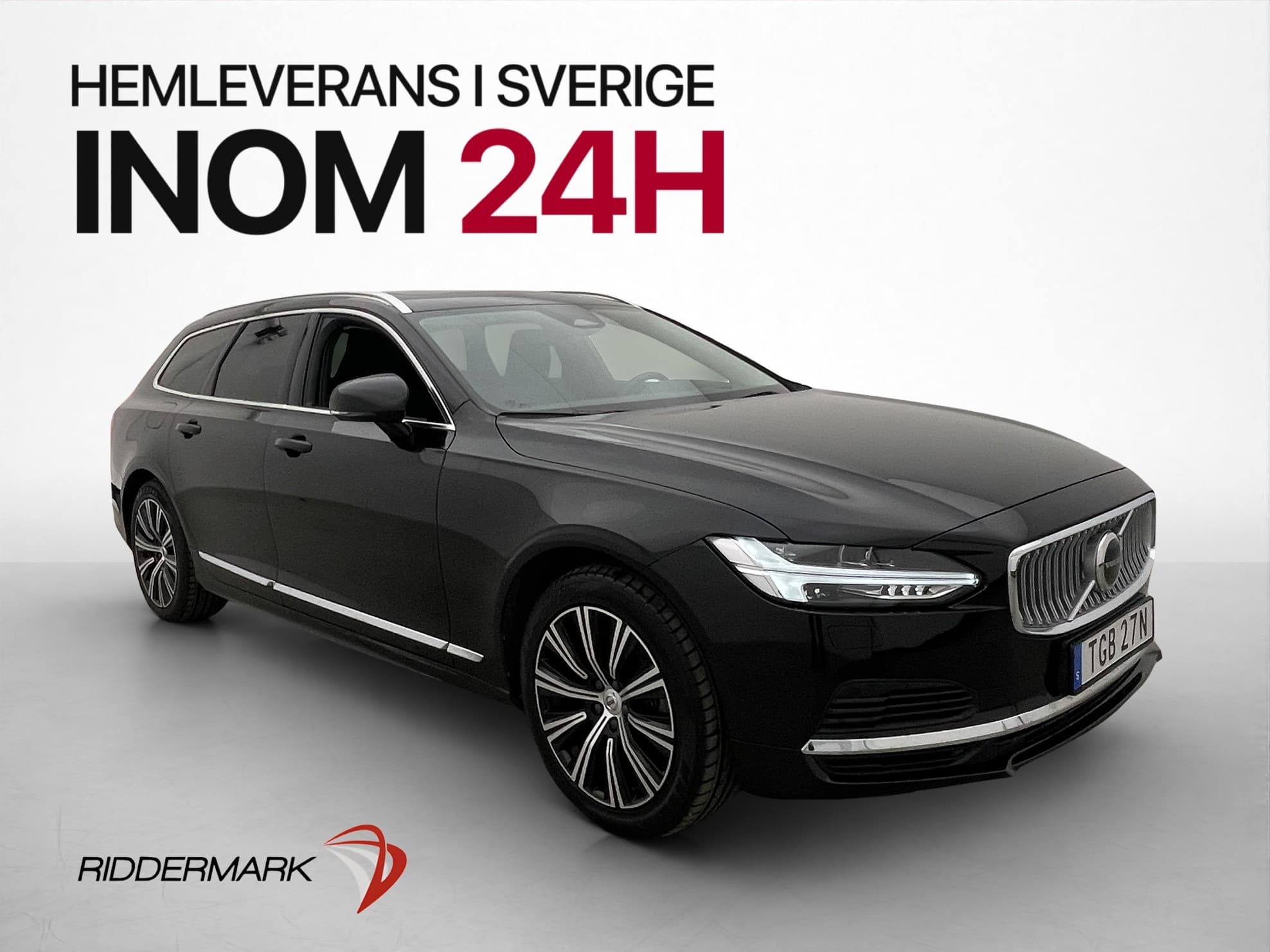 Volvo V90 T6 AWD 350hk Pano Värmare HUD Kamera Skinn Drag