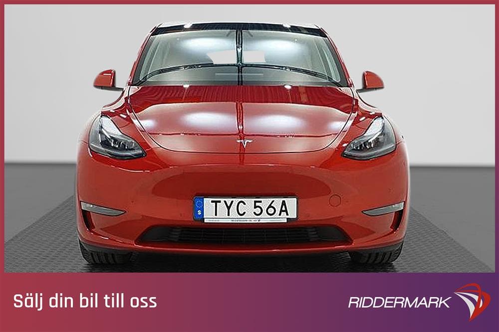 Tesla Model Y Long Range Dual AWD Pano Premium Svensksåld exteriör