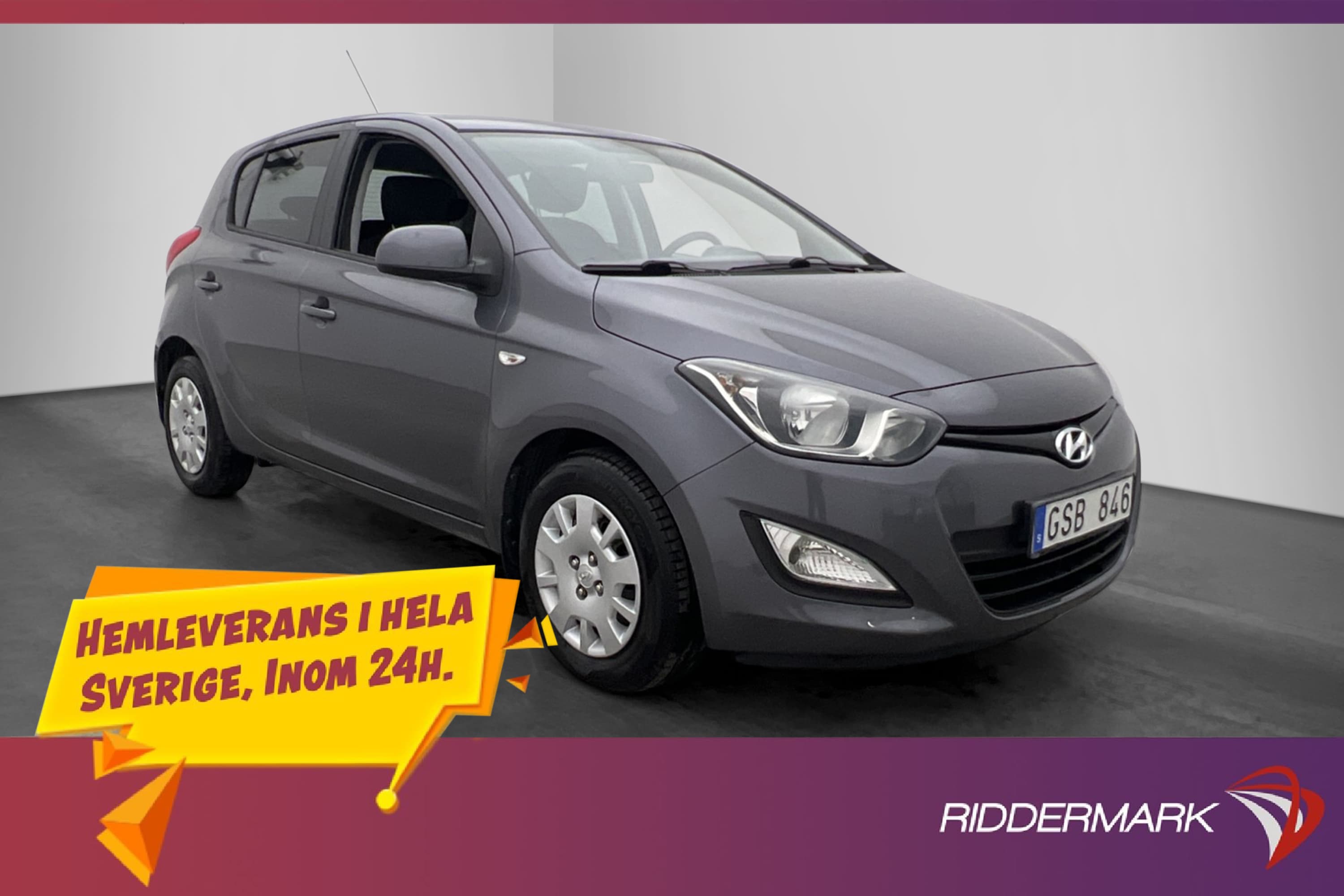 Hyundai i20 1.2 84hk Select 0,49L/mil Låg-Årsskatt