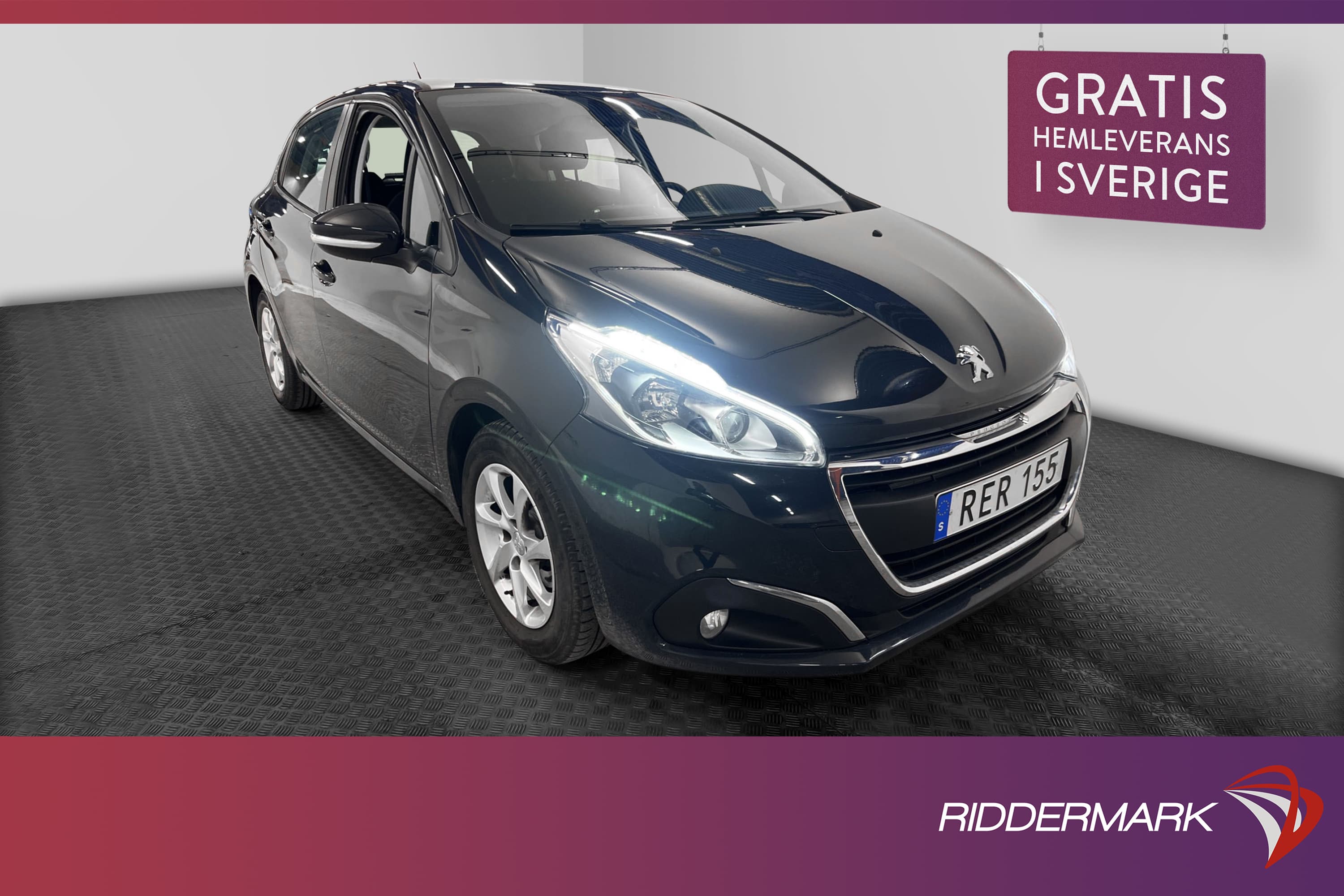 Peugeot 208 1.2 VTi 82hk Farthållare 0.45L/Mil Skatt 360kr