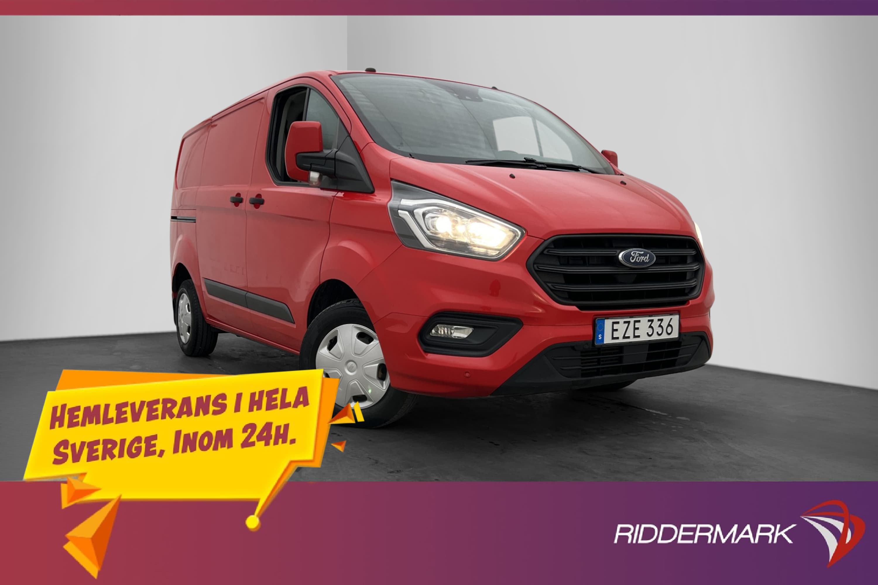Ford Transit Custom 300 130hk Värm 3-Sits Kamera 2xDörr Moms