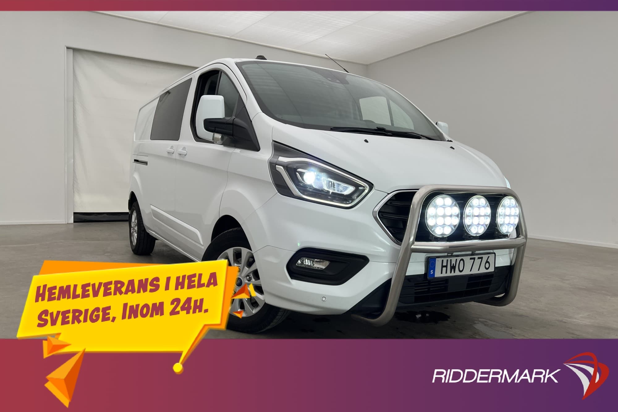 Ford Transit Custom CrewVan L2 Limited 170hk Värm Drag Skinn