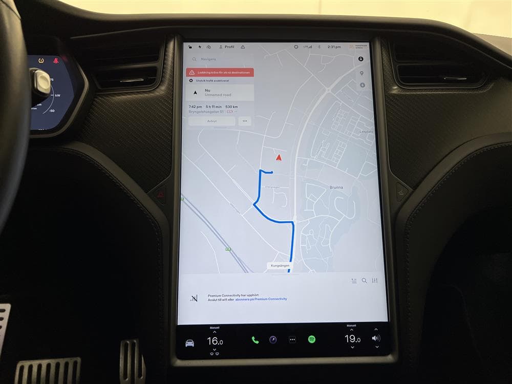 Tesla Model X 100D 423hk Dragkrok FSD Kolfiber Moms Leasbarinteriör