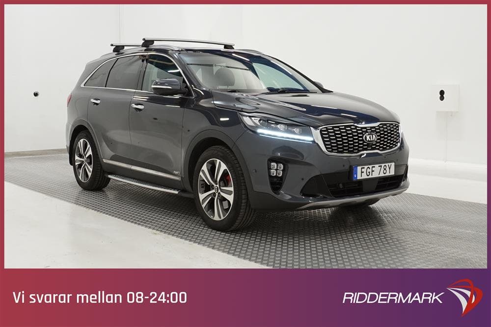 Kia Sorento 2.2 CRDi AWD 200hk GT-line M/K-Värmare Drag Panoexteriör