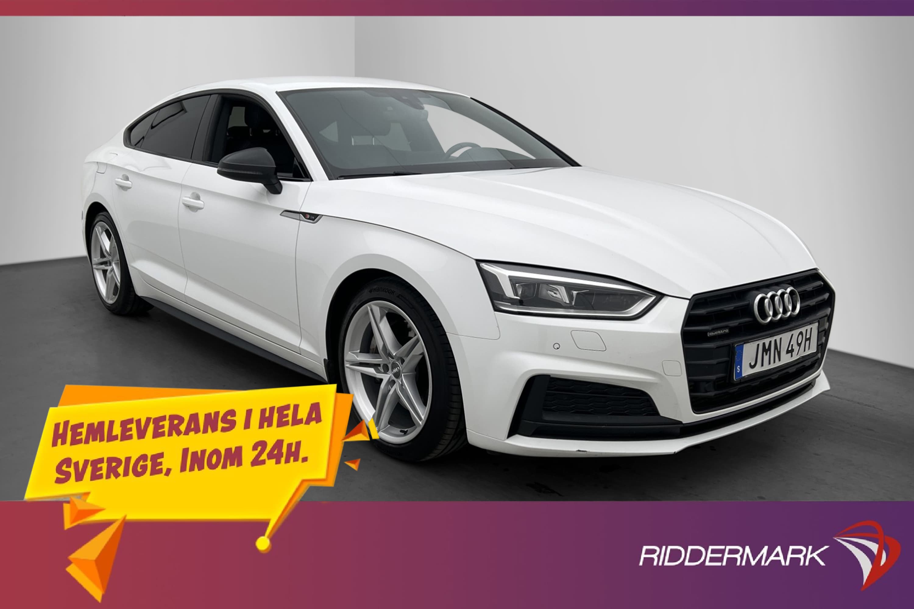 Audi A5 Sportback 45 TFSI Q 245hk S-Line Sensorer Halvskinn 