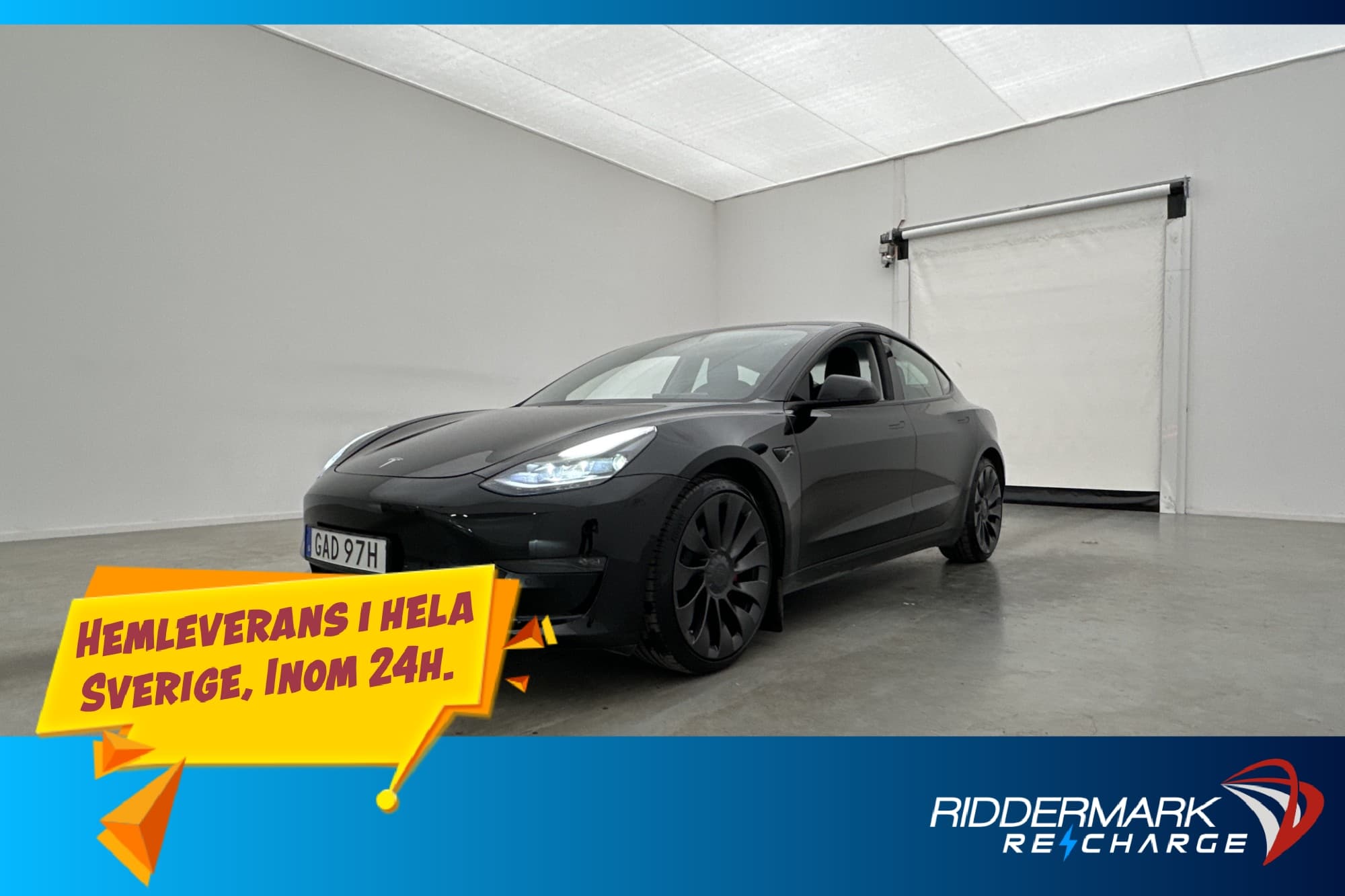 Tesla Model 3 Performance AWD Autopilot Rattvärme Svensksåld