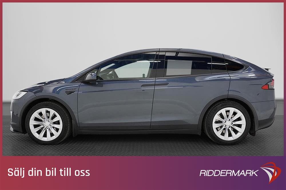 Tesla Model X 100D 423hk Dragkrok FSD Kolfiber Moms Leasbarexteriör