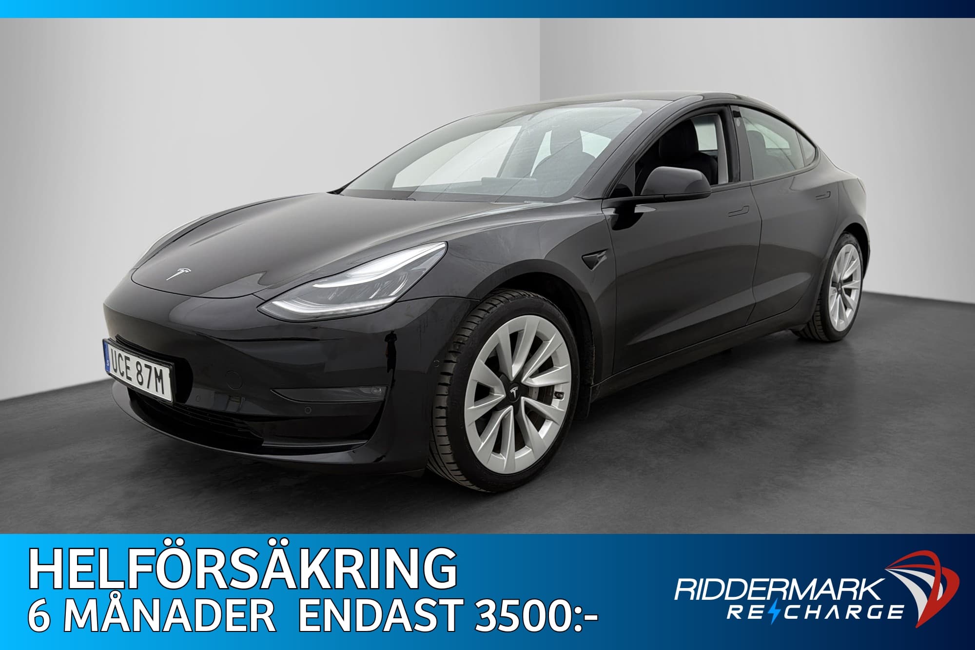 Tesla Model 3 Long Range AWD Autopilot Dragkrok Svensksåld