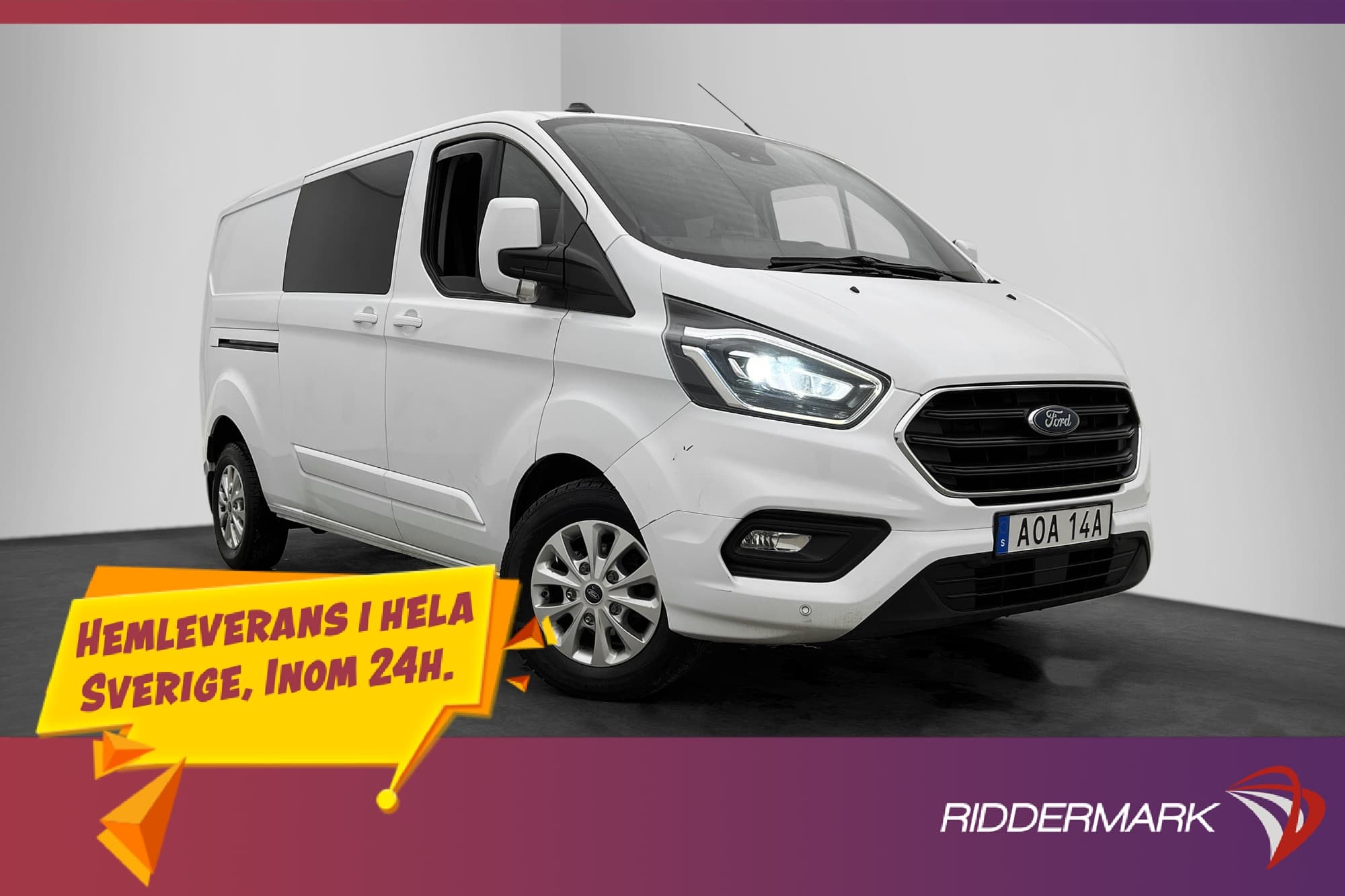 Ford Transit Custom Crew Van L2 Ny-Kamrem Värm Drag B-Kamera