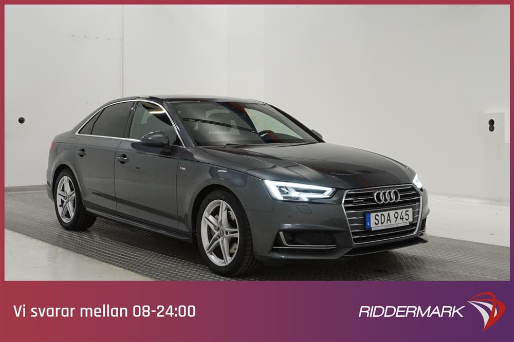 Audi A4 2.0 TDI 190hk Quattro S-line Låg Skatt 0,44l/milexteriör