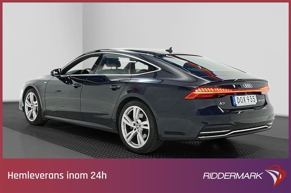 Audi A7 55 TFSI 340hk S-Line Matrix Cockpit Luftfjädringexteriör