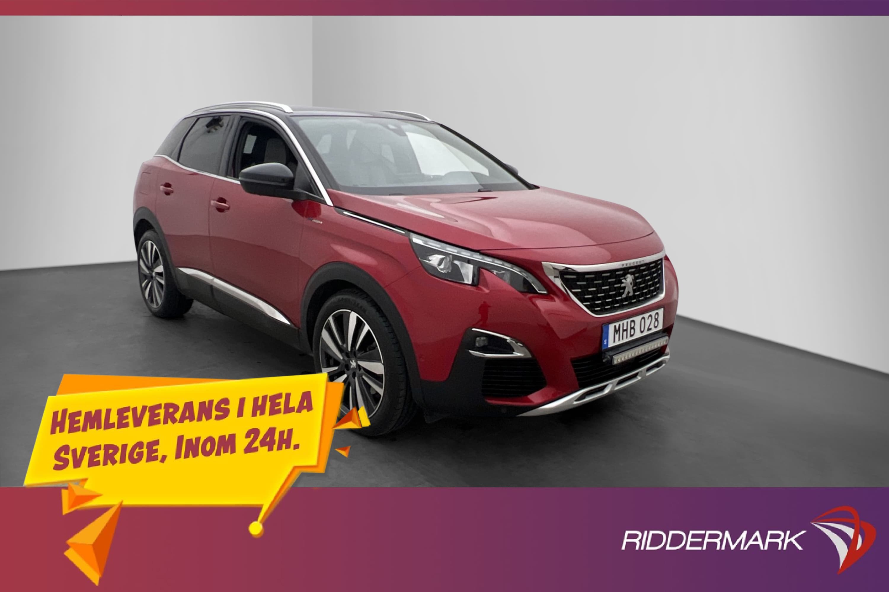 Peugeot 3008 GT Hybrid4 300hk Kamera Navi CarPlay Halvskinn