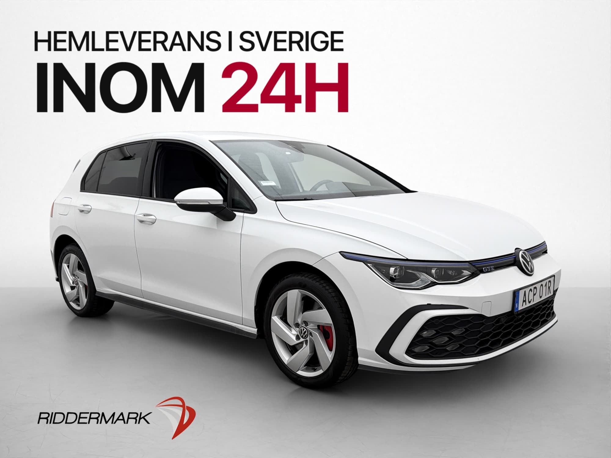 Volkswagen Golf GTE Cockpit Rattvärme Navi Sensorer CarPlay