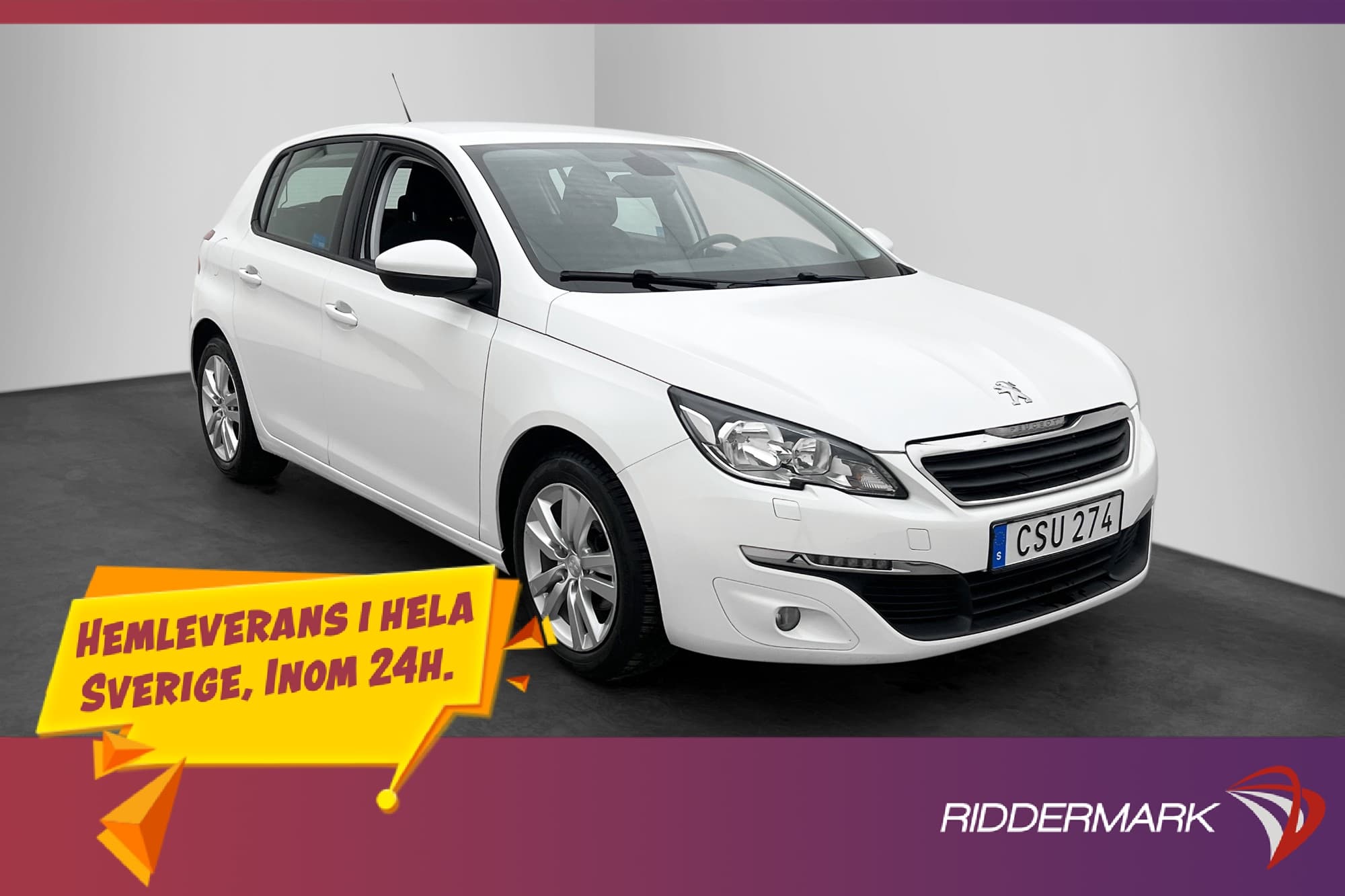 Peugeot 308 1.2 PureTech 110hk Active P-Sensorer Farthållare