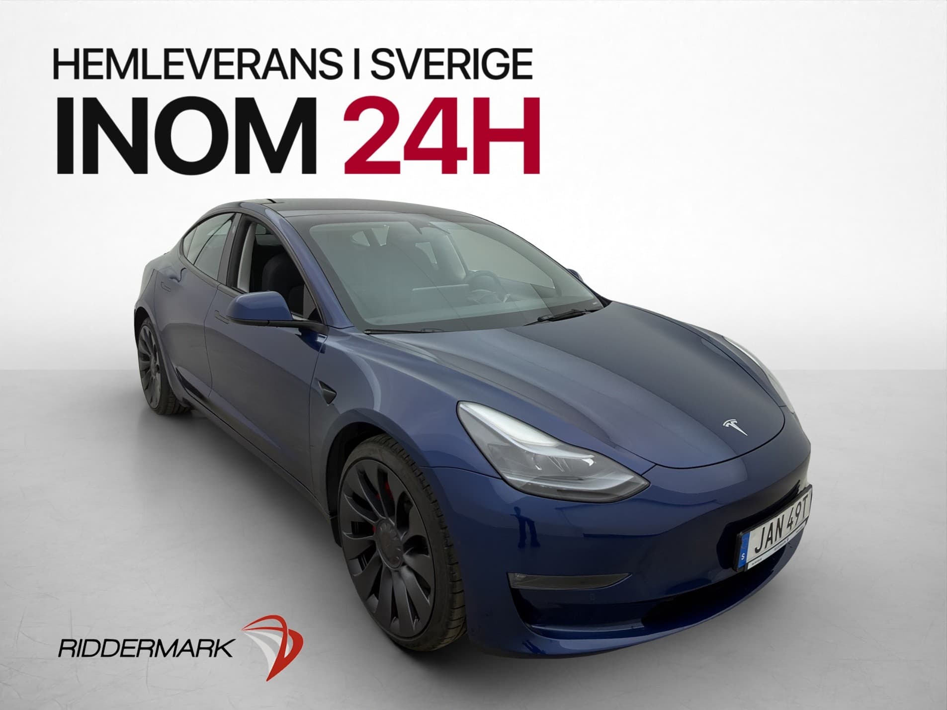 Tesla Model 3 Performance AWD Svensksåld Panorama MOMS