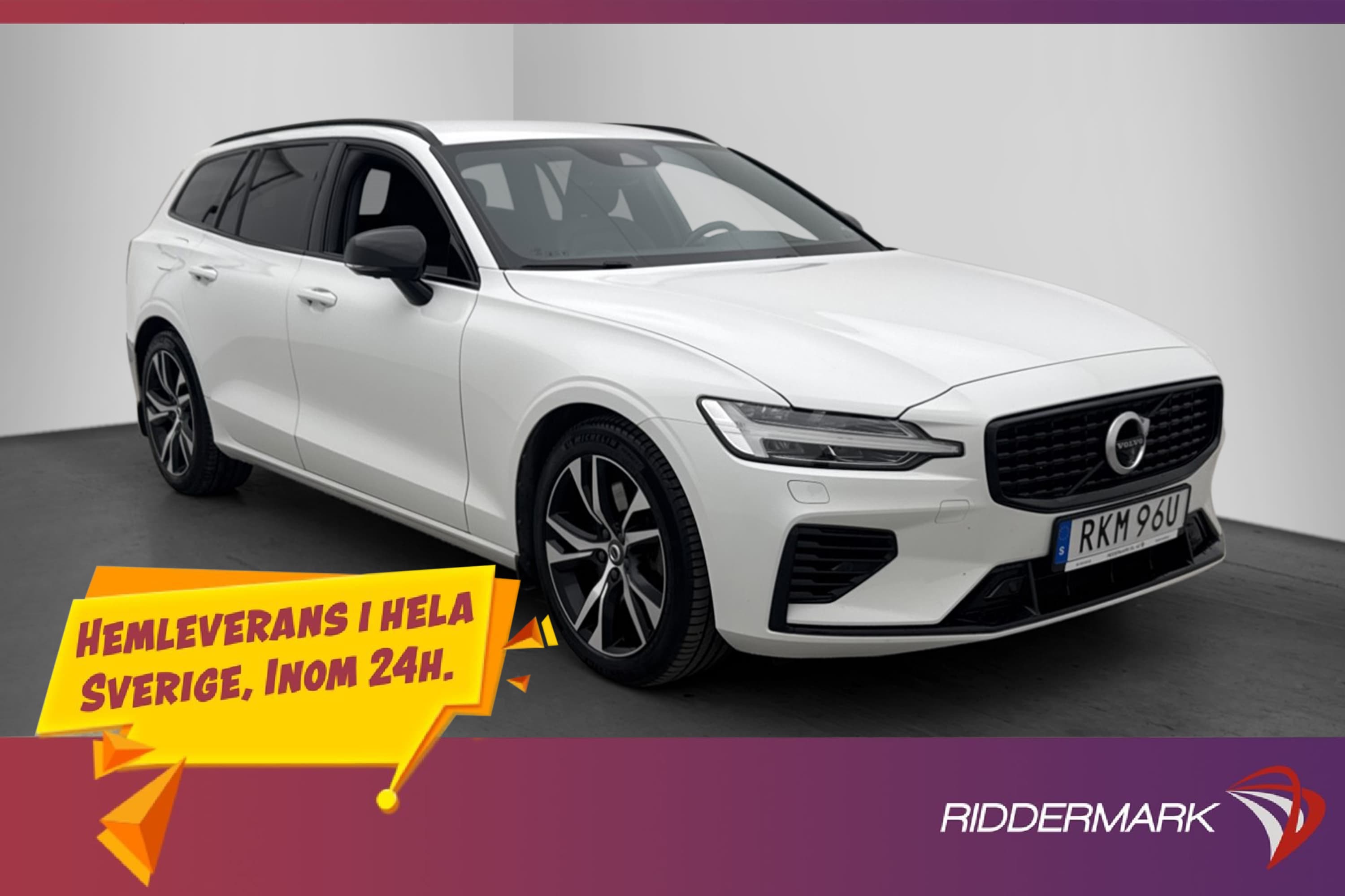 Volvo V60 T6 AWD R-Design Värmare HUD Skinn 360 CarPlay Drag